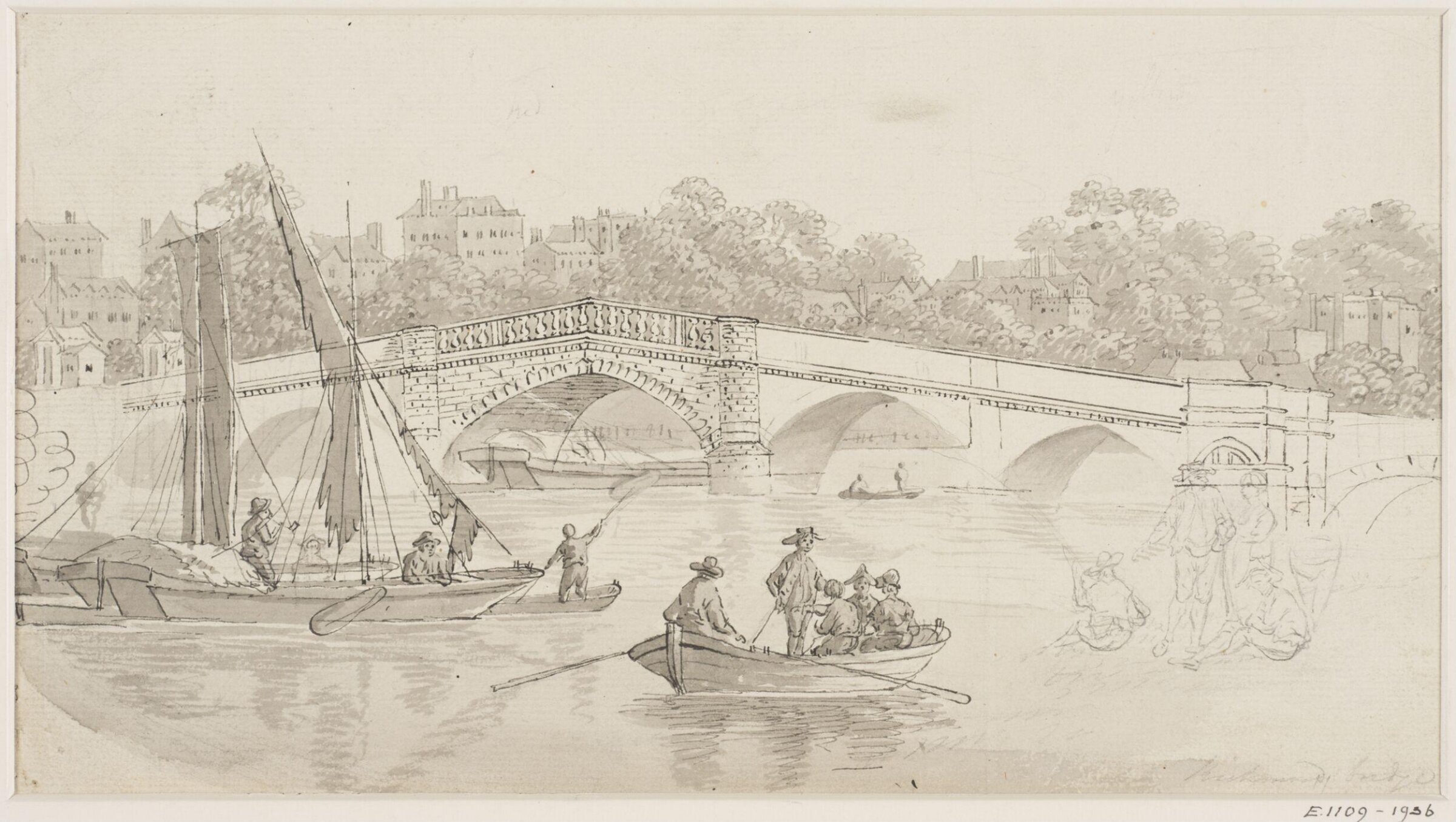 Richmond bridge, Robert Marris, c.1800
