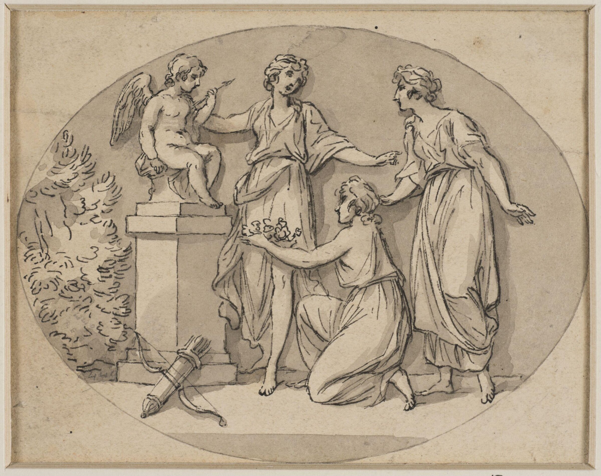 The Graces sacrificing to Cupid, Biagio Rebecca, 1735-1808