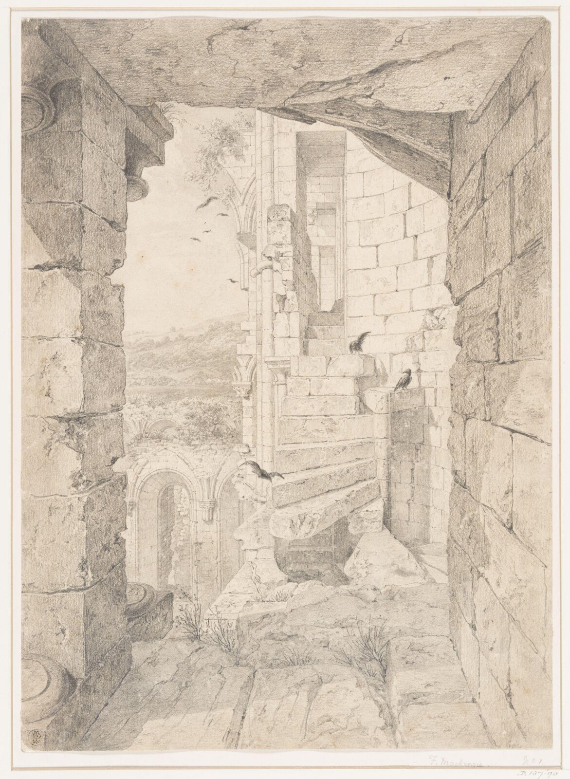 Byland Abbey, Frederick Mackenzie, 1787-1854