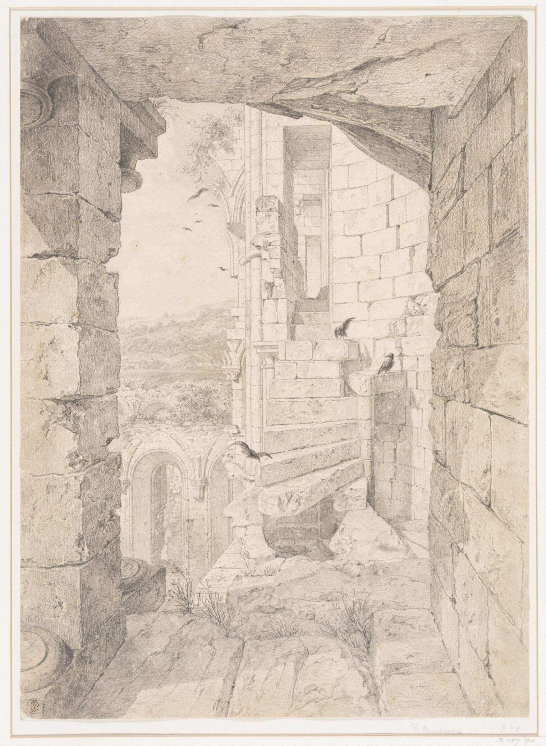 Byland Abbey, Frederick Mackenzie, 1787-1854
