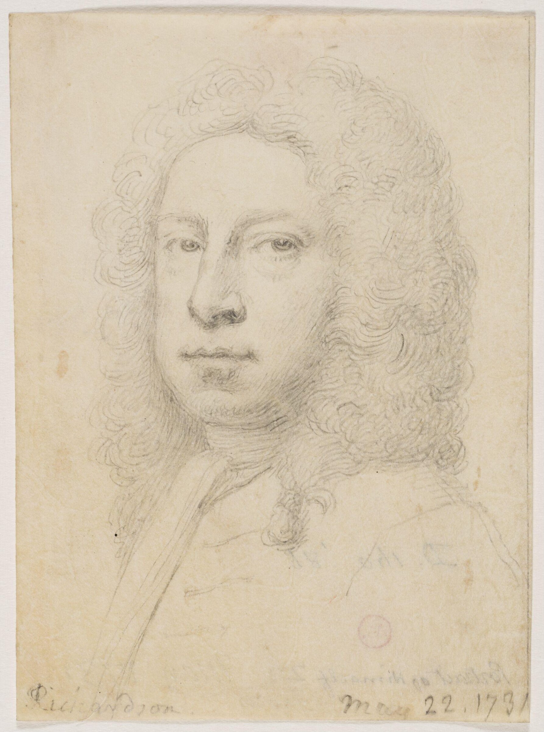 Self-portrait at the age of sixty-four, Jonathan Richardson the elder, 1731