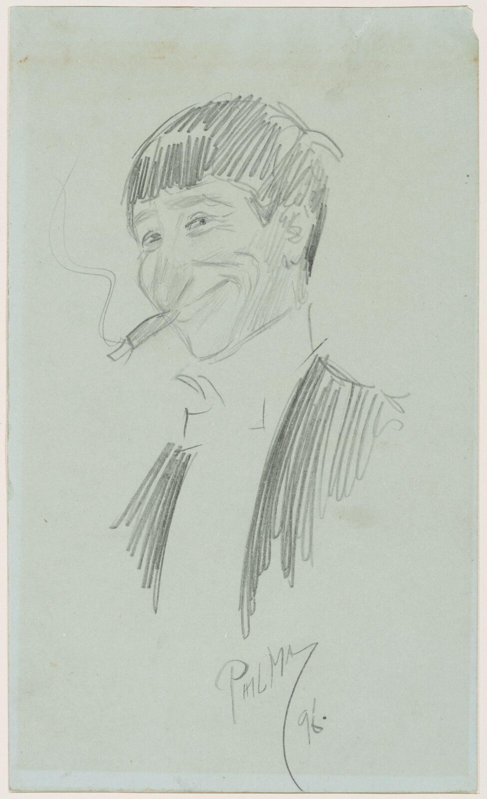 Self portrait, Philip William May, 1896