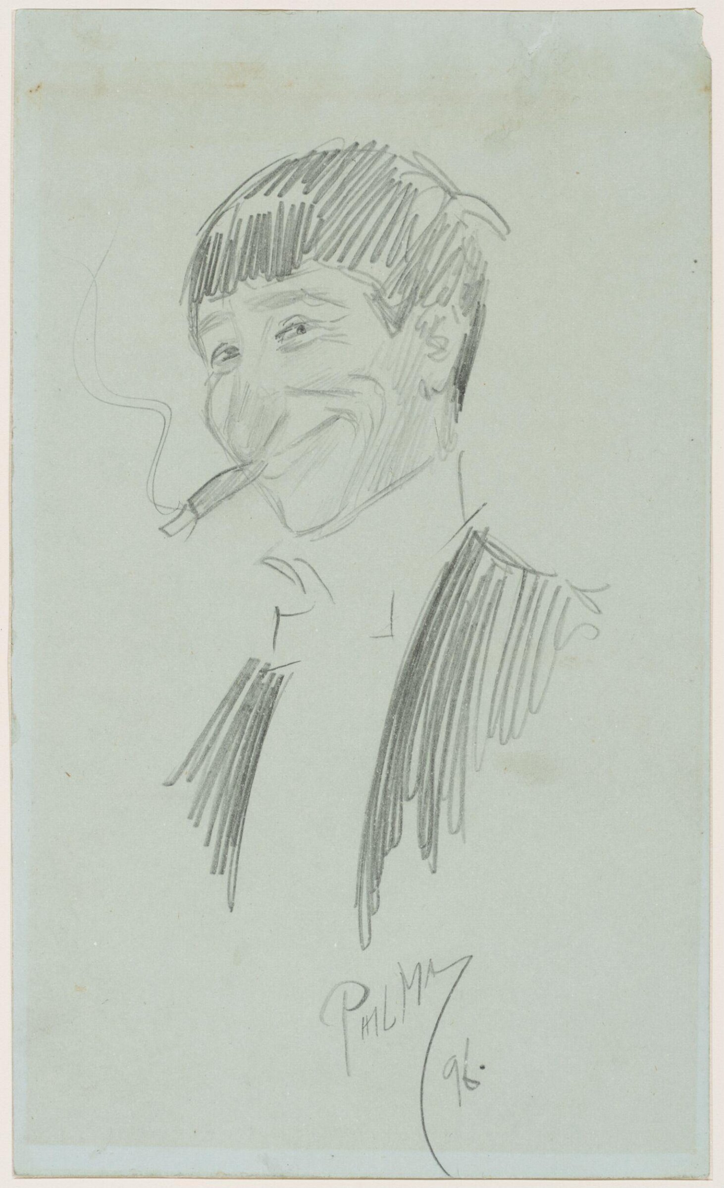 Self portrait, Philip William May, 1896