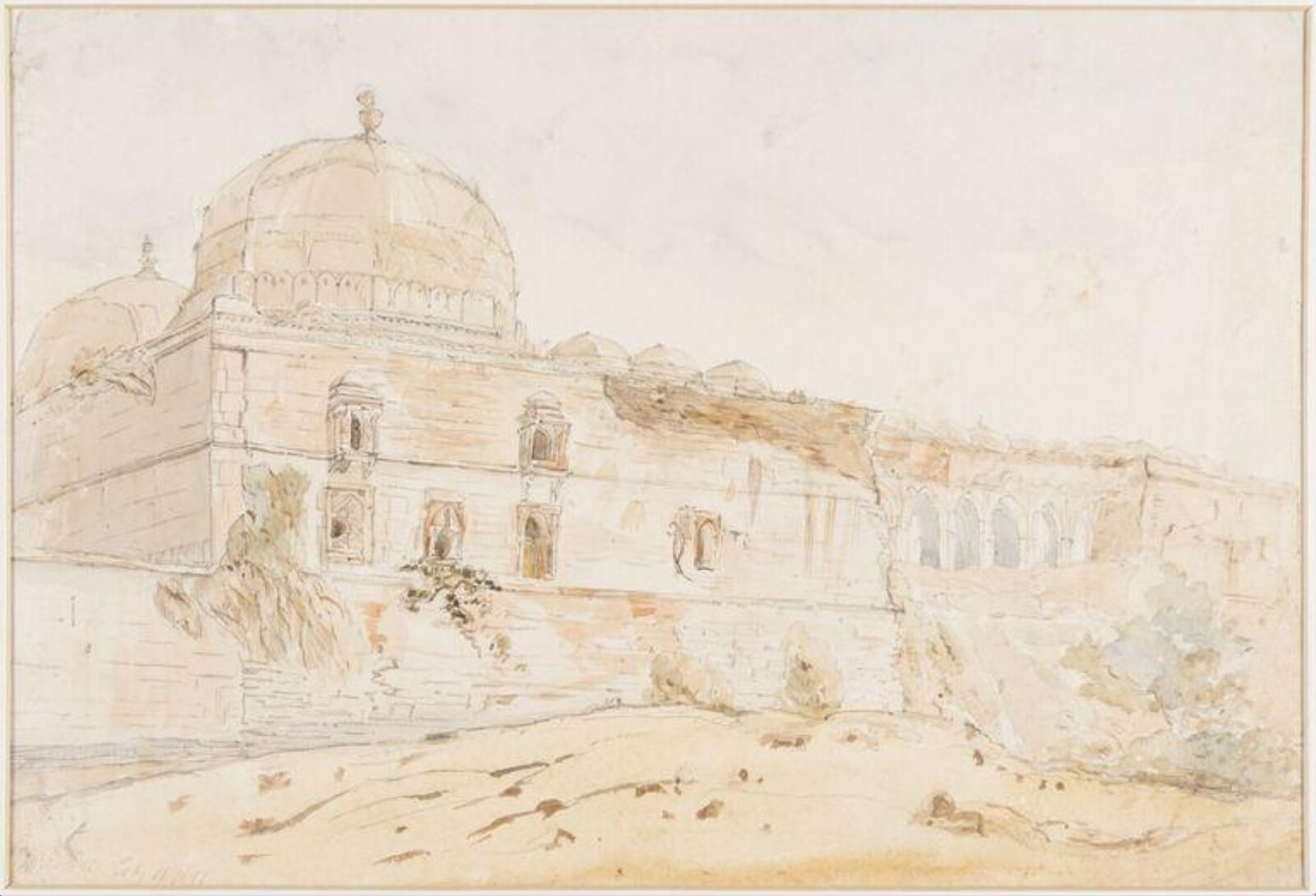 Watercolour drawing, A. Mander, 11 February 1857