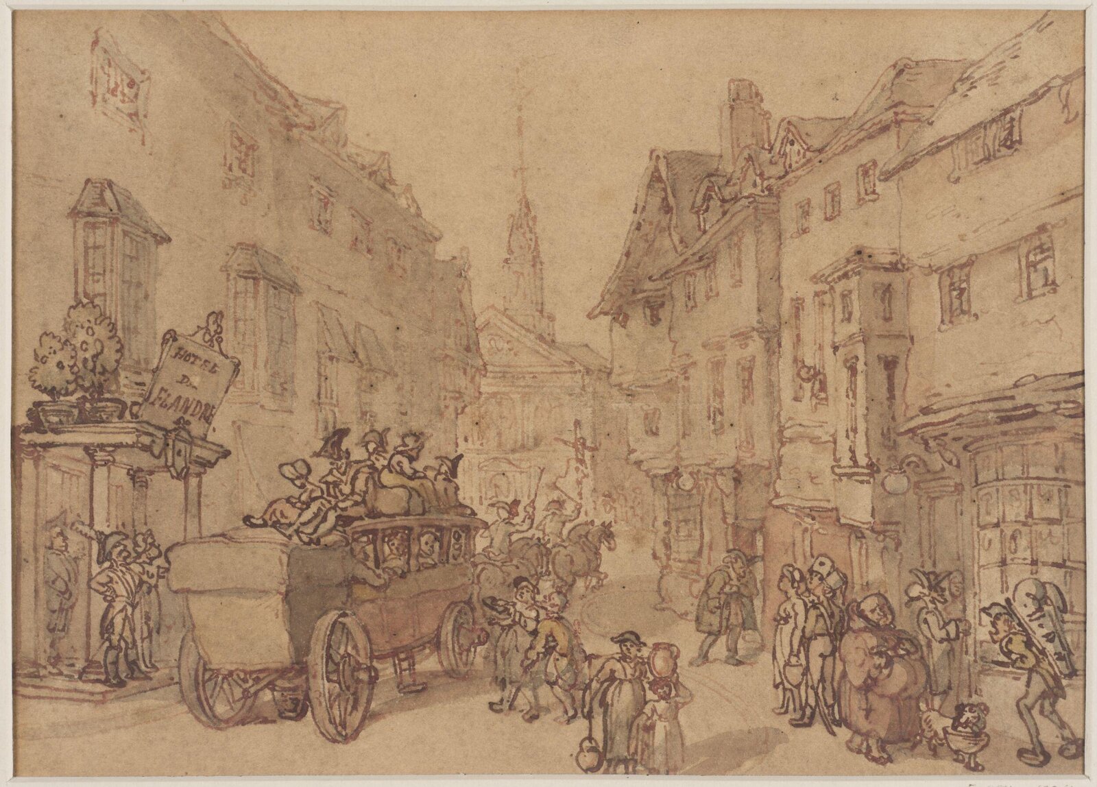 The Diligence, Thomas Rowlandson, c.1790s