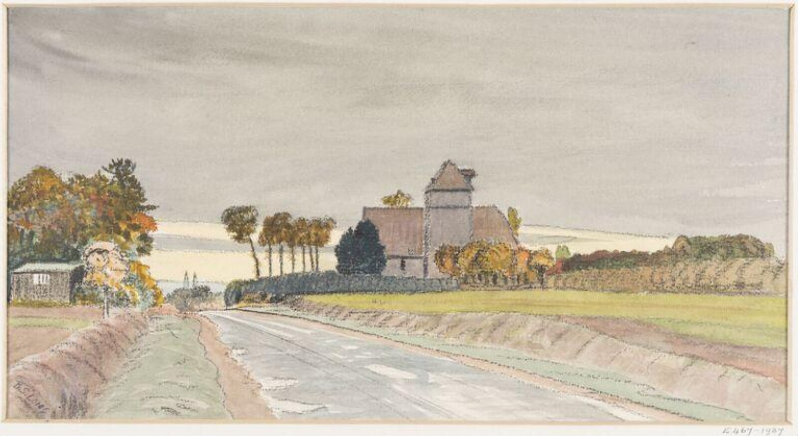 Watercolour drawing, Basil Somerset Long, early 1930s
