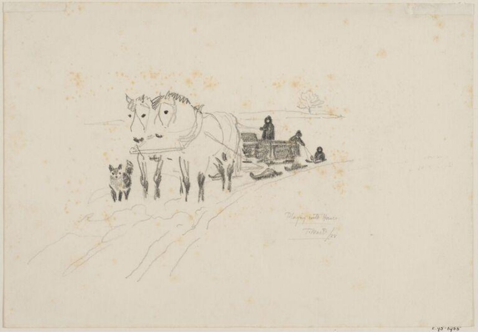 Playing with Horses, Thoreau MacDonald, 1938