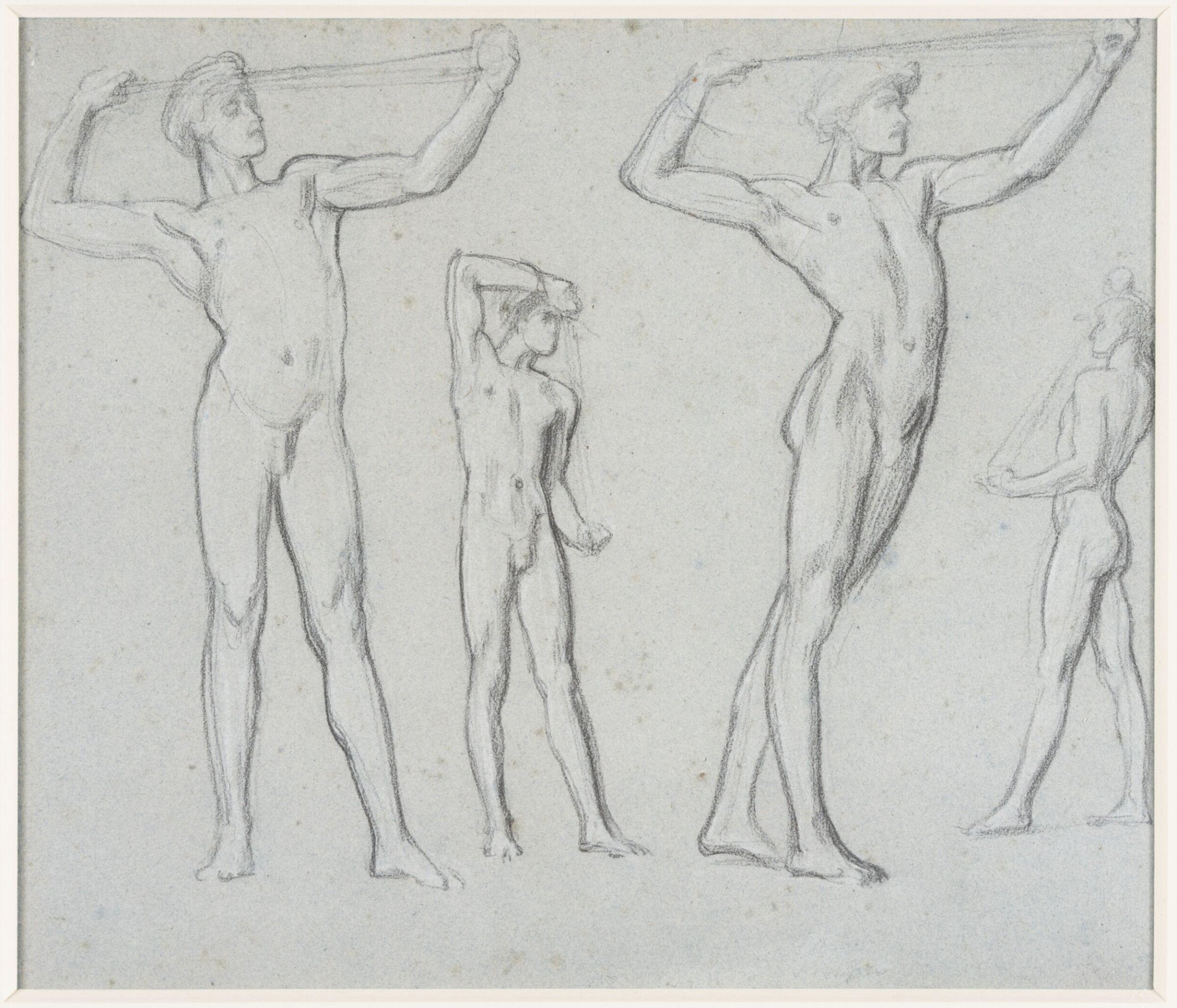 Four Studies of a Man with a Sling, Frederic Lord Leighton, mid-19th century