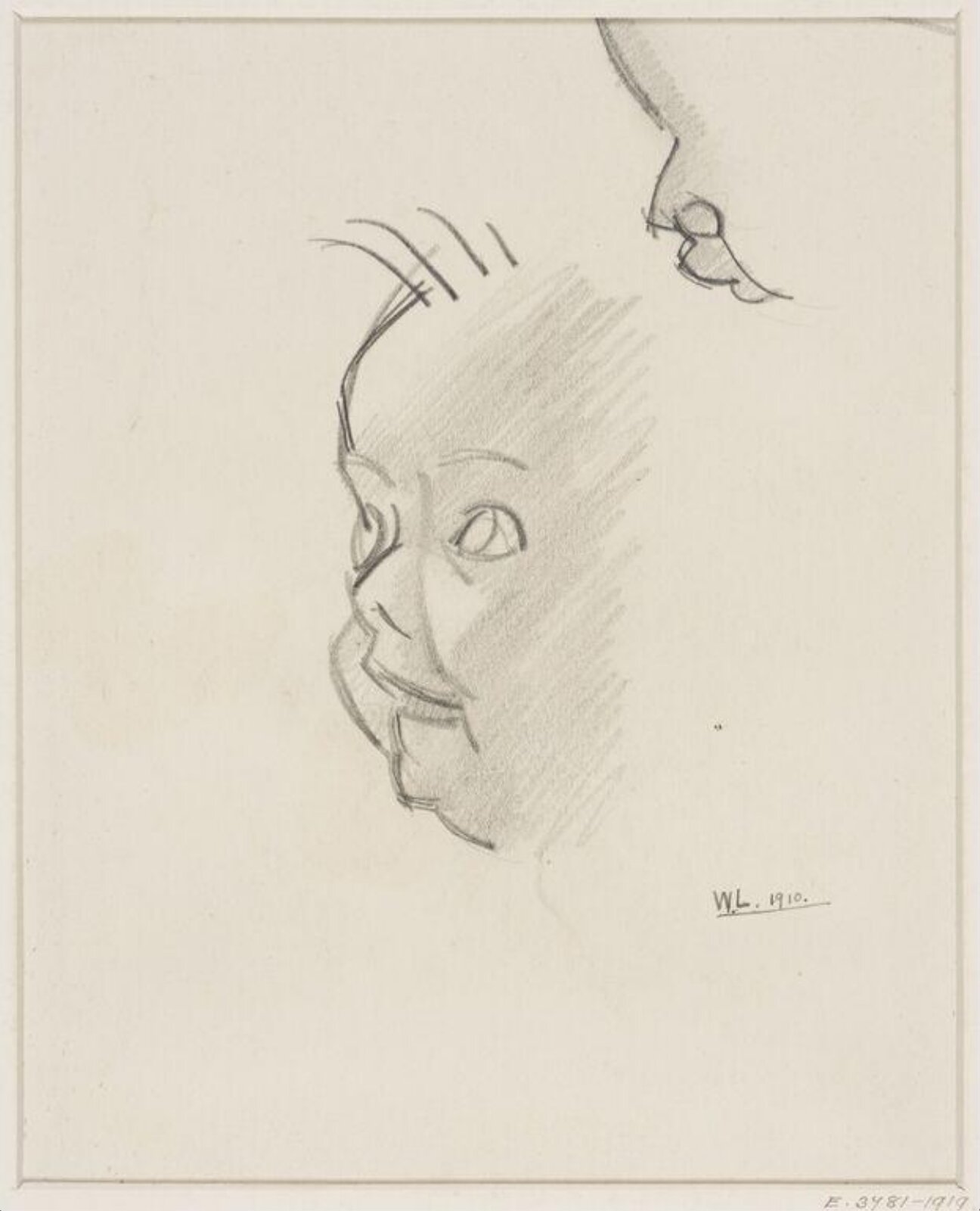 Baby's head, Wyndham Lewis, 1910