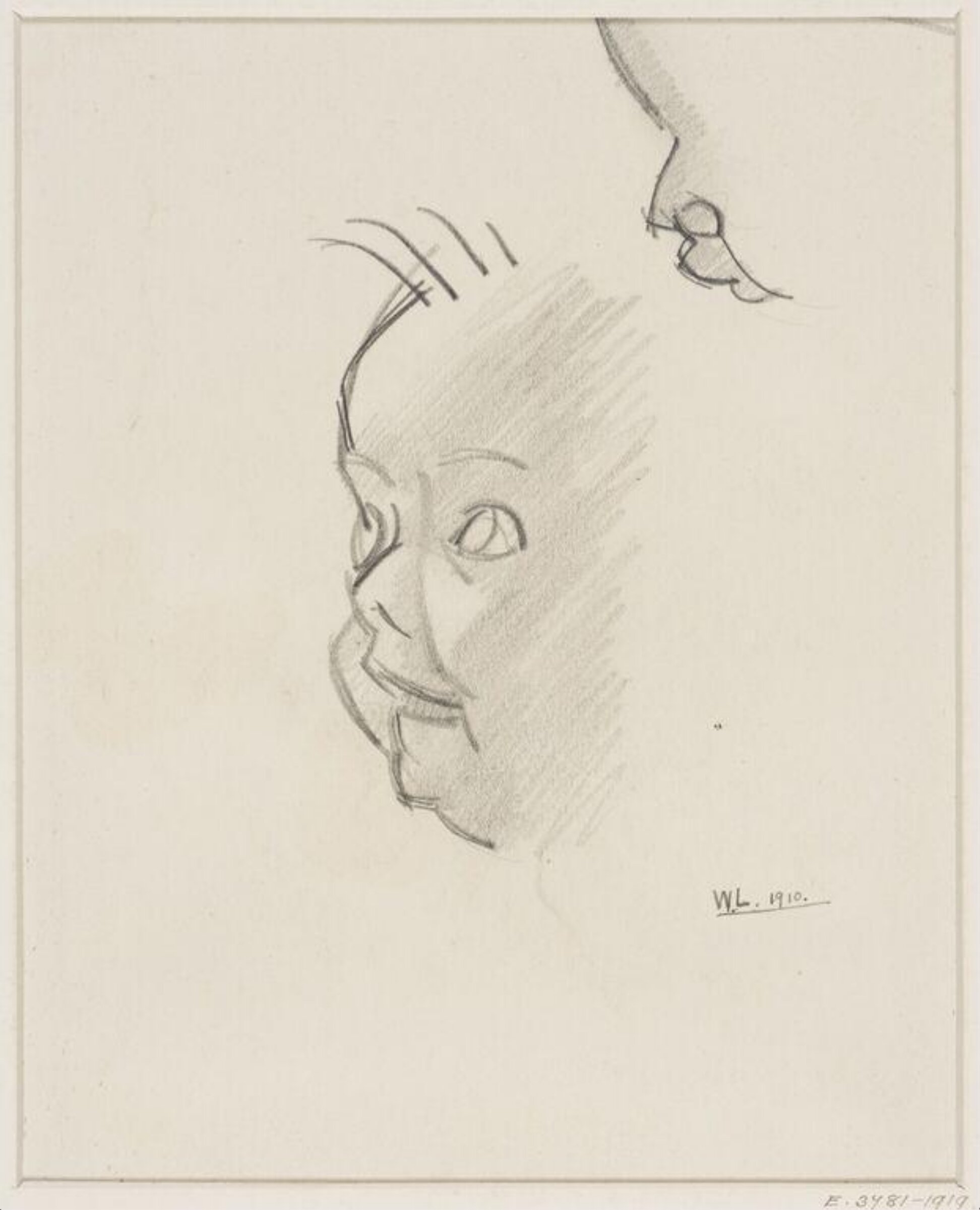 Baby's head, Wyndham Lewis, 1910