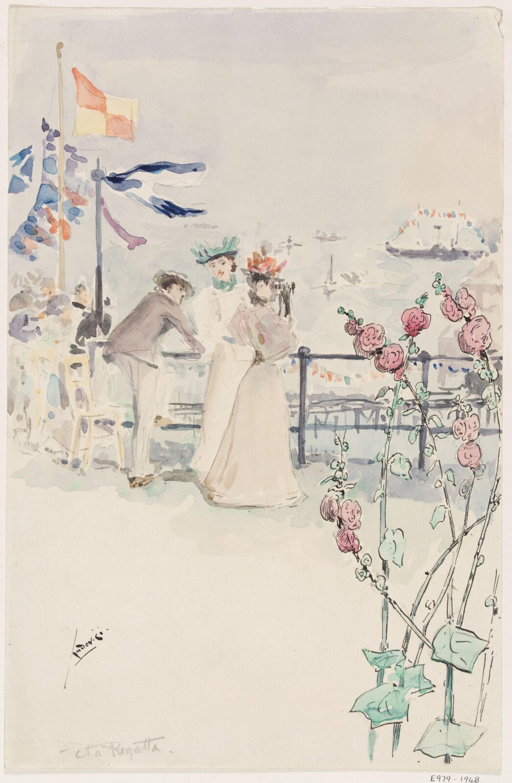 At a Regatta, Ludovici, 1852-1932