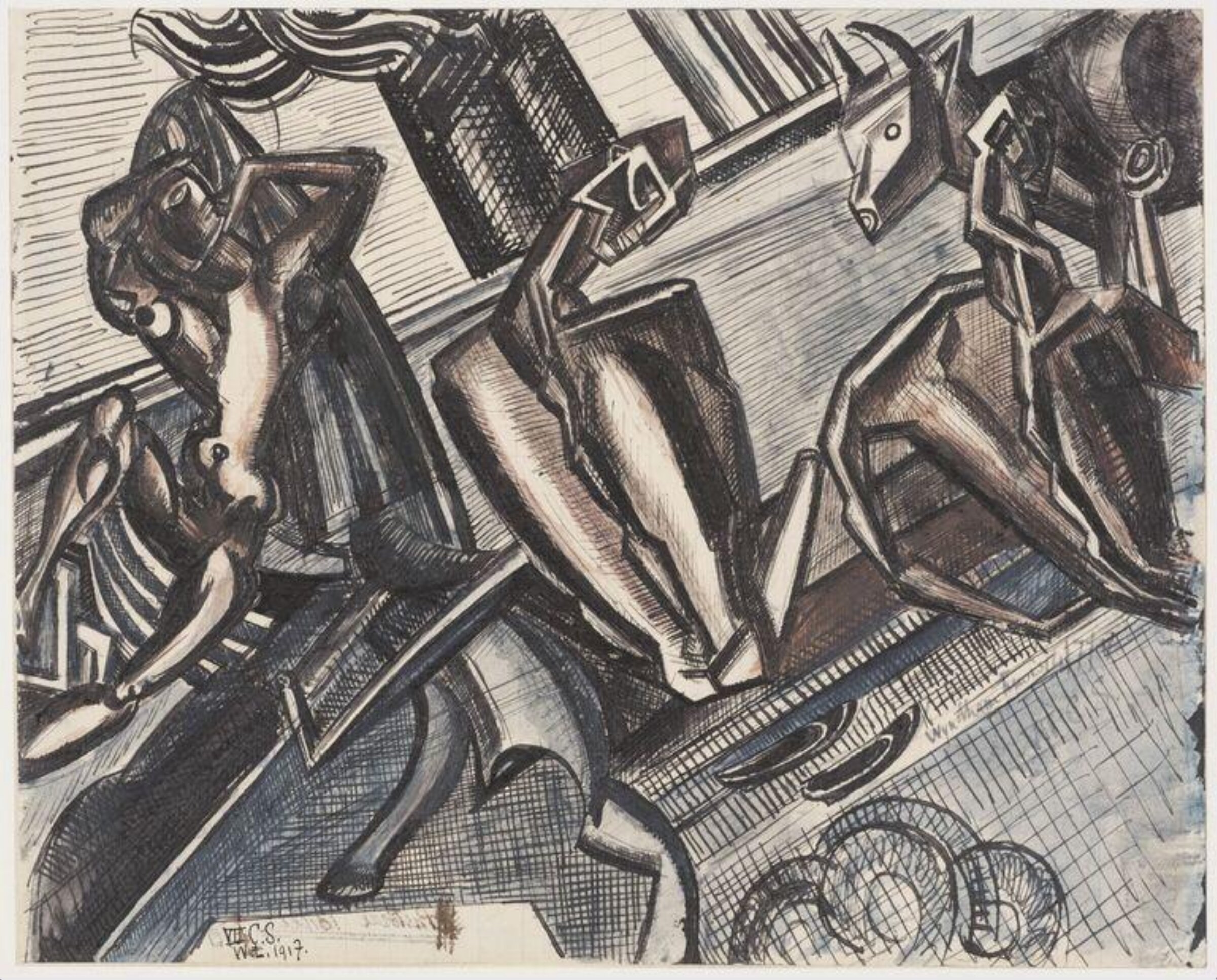 Pastoral toilet, Wyndham Lewis, 1917