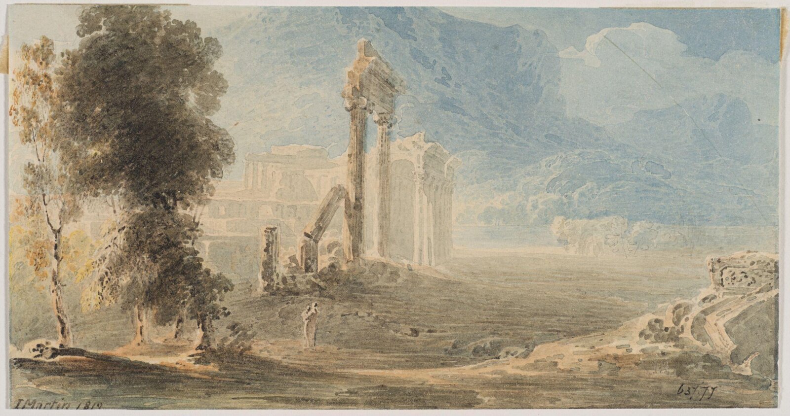 Classical Ruins and Mountains, John Martin, 1812
