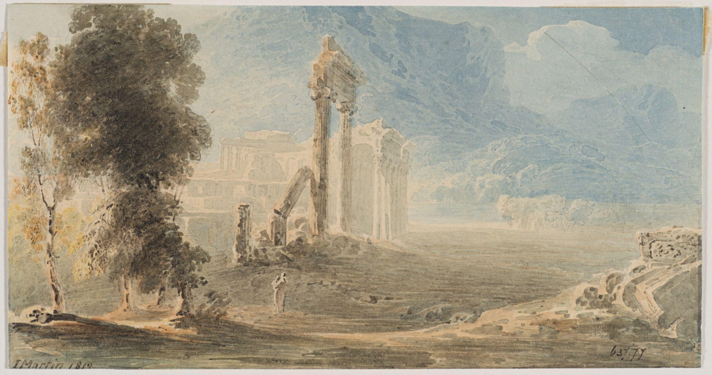 Classical Ruins and Mountains, John Martin, 1812
