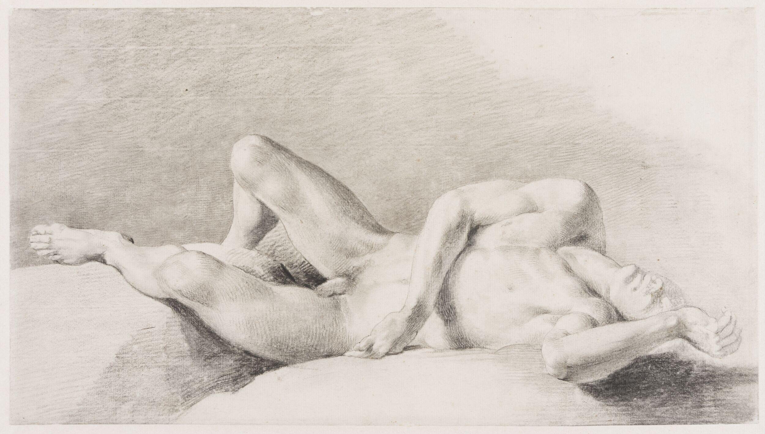 Study of a reclining male nude