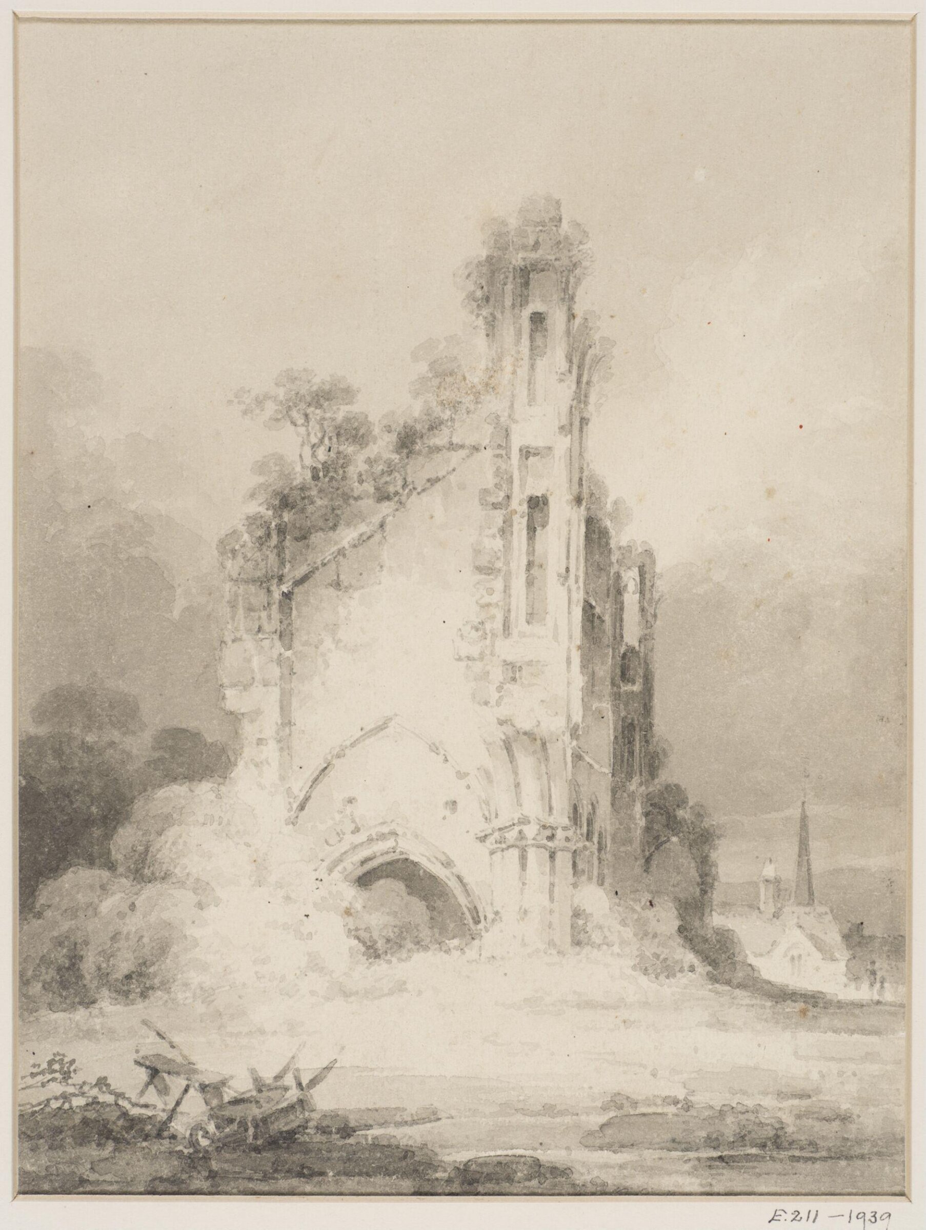 Part of Wenlock Priory, Shropshire, Paul Sandby Munn, 1802