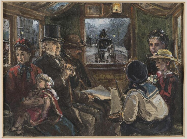 An Omnibus Ride to Piccadilly Circus: 
Mr Gladstone Travelling with Ordinary Passengers top image