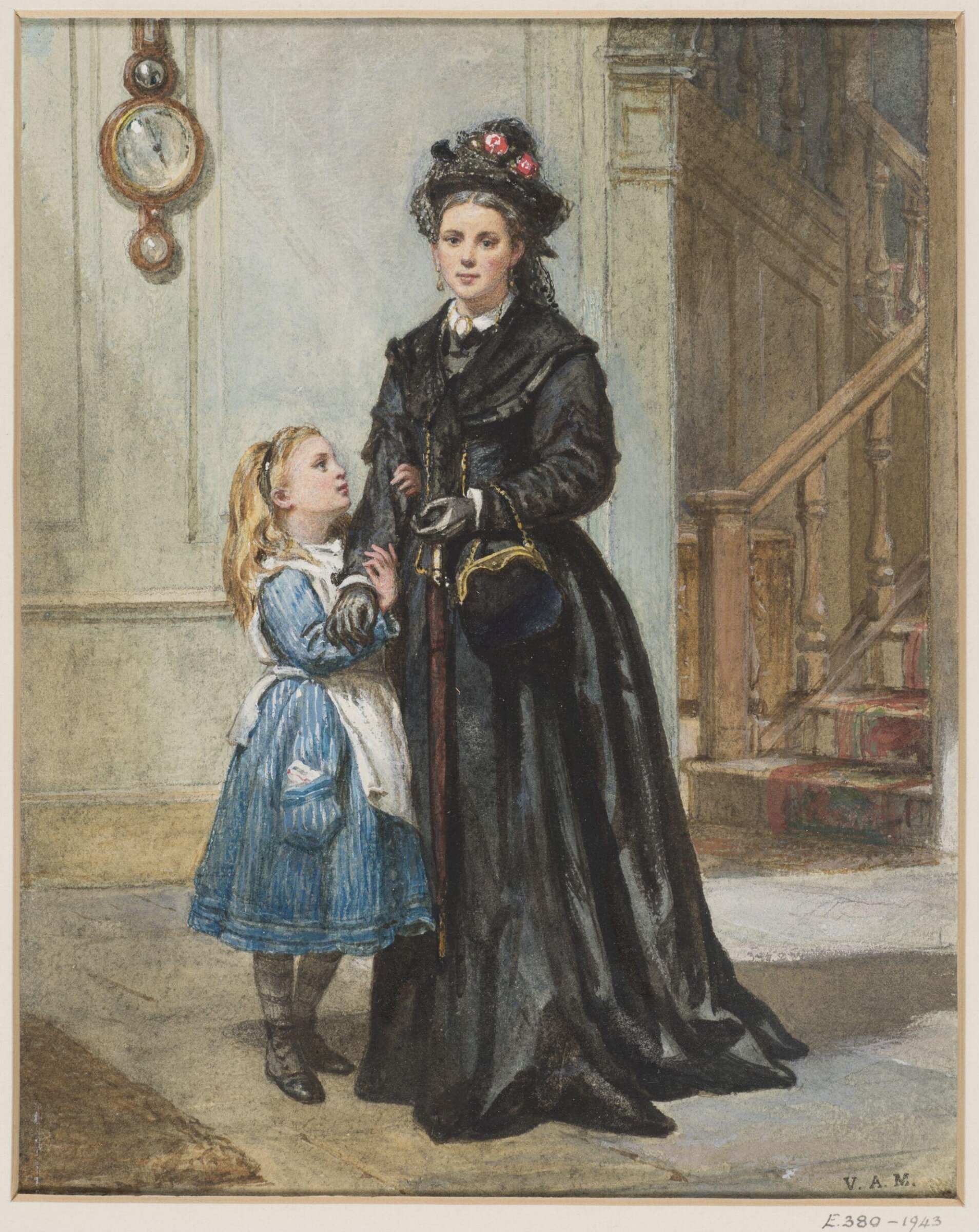 Mrs Morgan, wife of the artist, and their daughter Jessie, Alfred Morgan, 1877