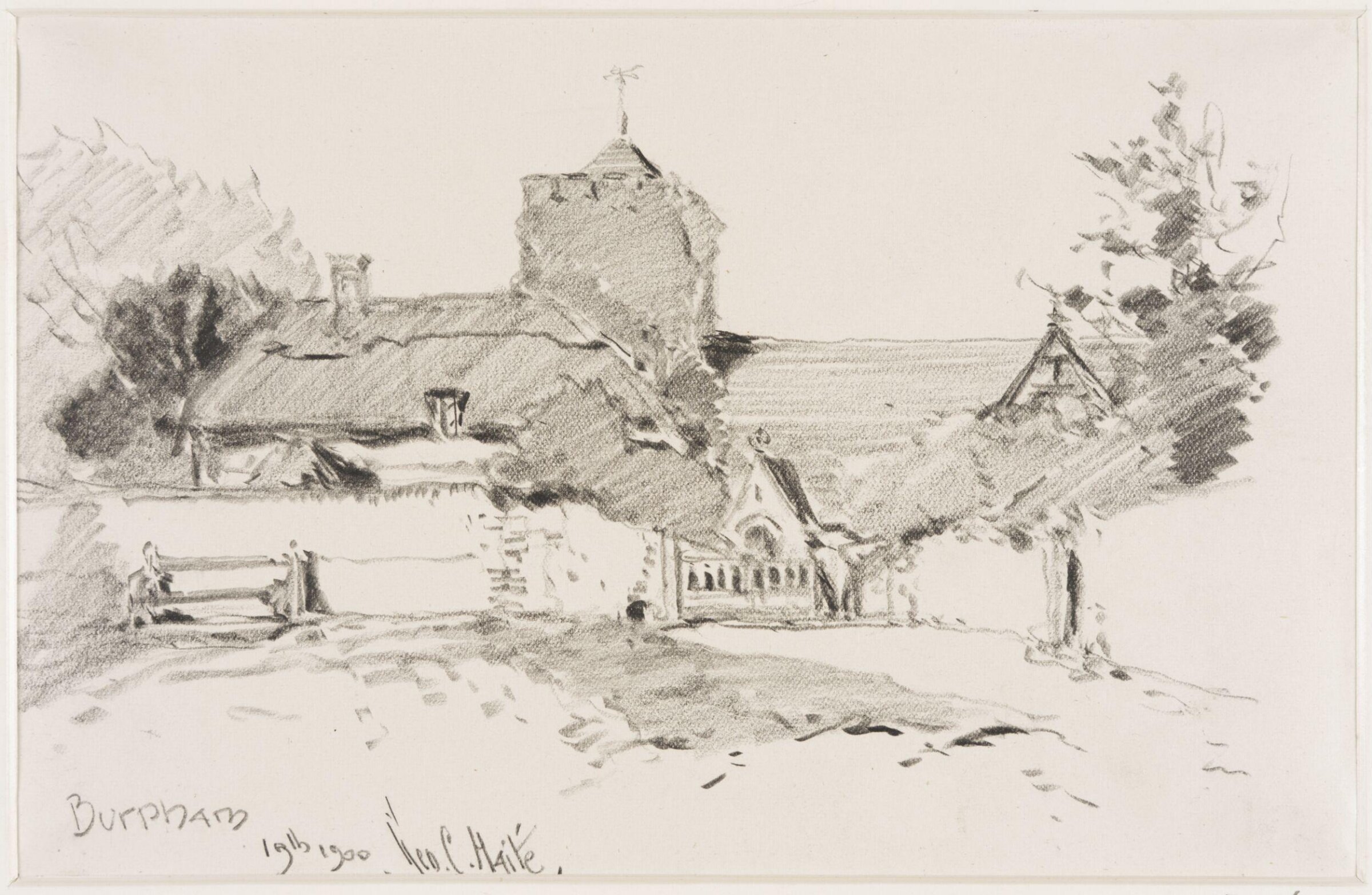 Burpham Church., Haite, 1900