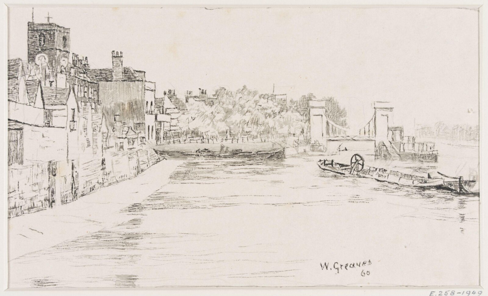 The river-front at Chelsea, Walter Greaves, 1860