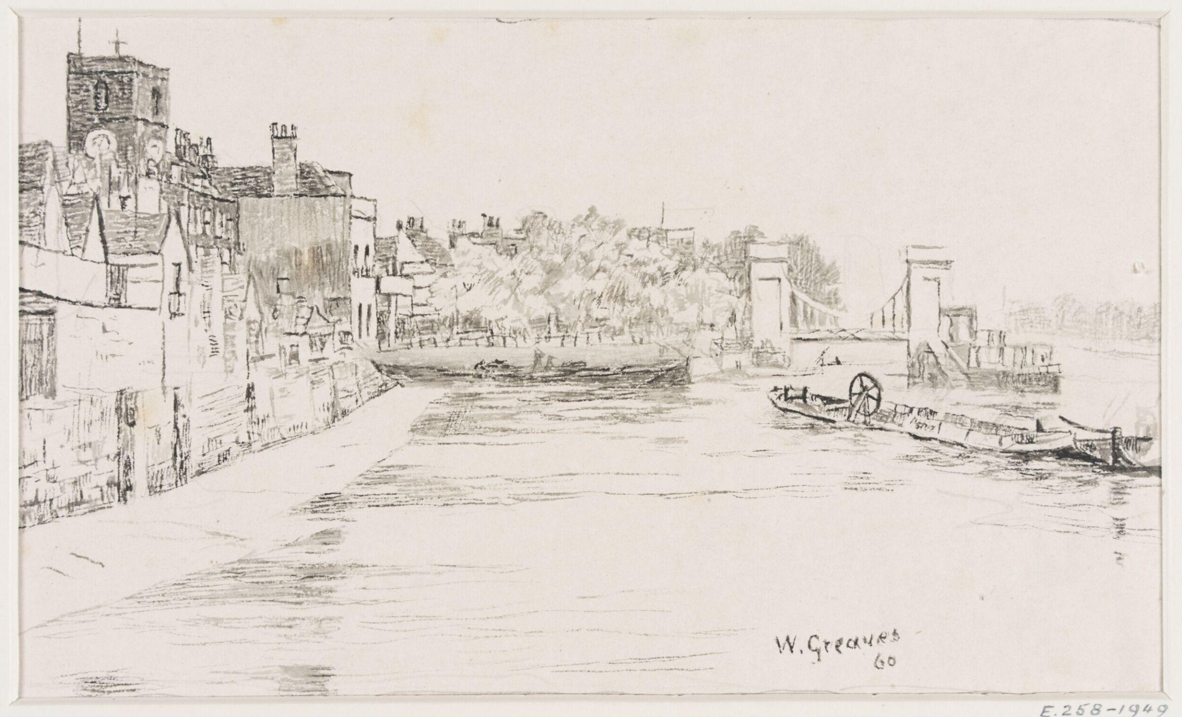 The river-front at Chelsea, Walter Greaves, 1860
