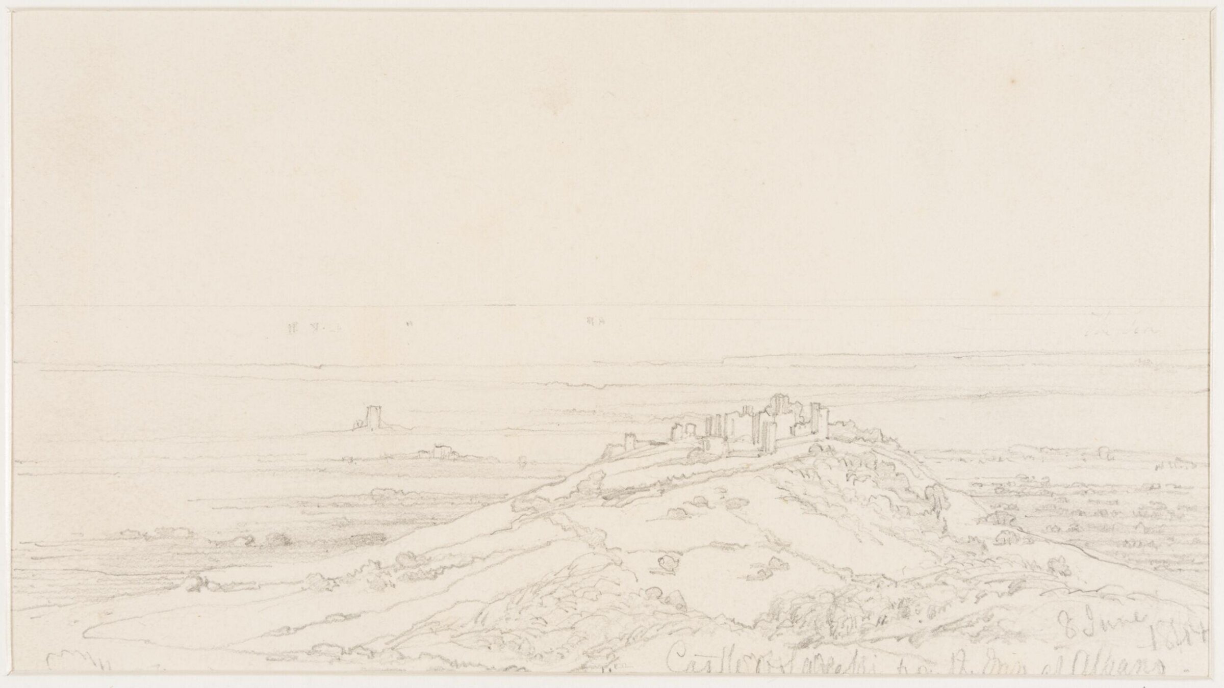 Castle of Savelli. From the Inn at Albano., Haden, 8th June 1844