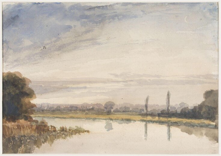 'View on the Thames at evening.'/'From Ida's Arbour, Sonning.' top image