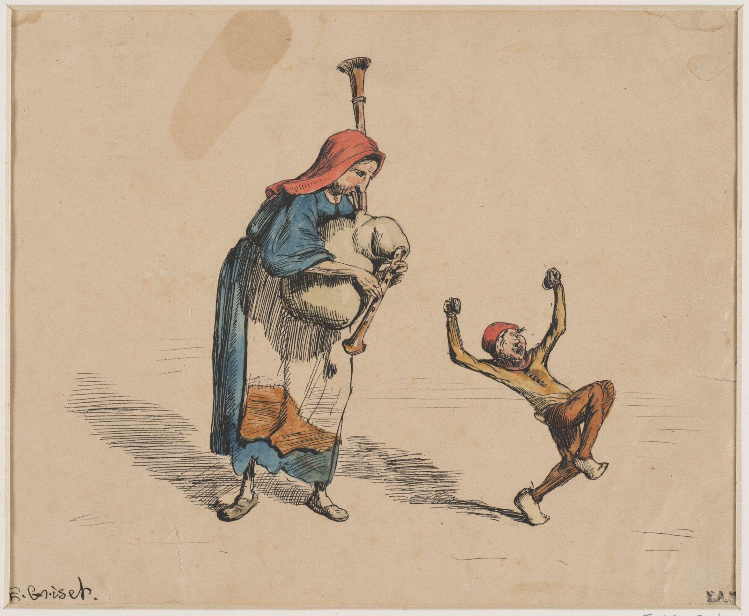 Drawing, Ernest Griset, second half of the 19th century