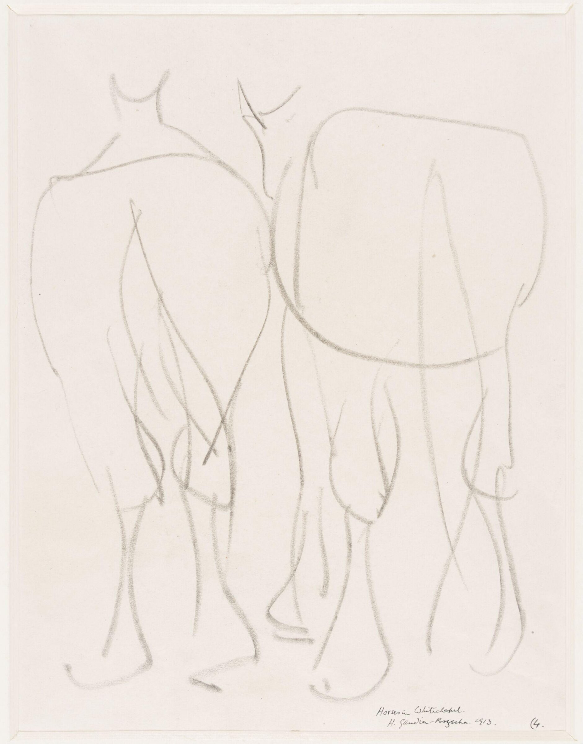 Horses in Whitechapel, Henri Gaudier-Brzeska, 1913