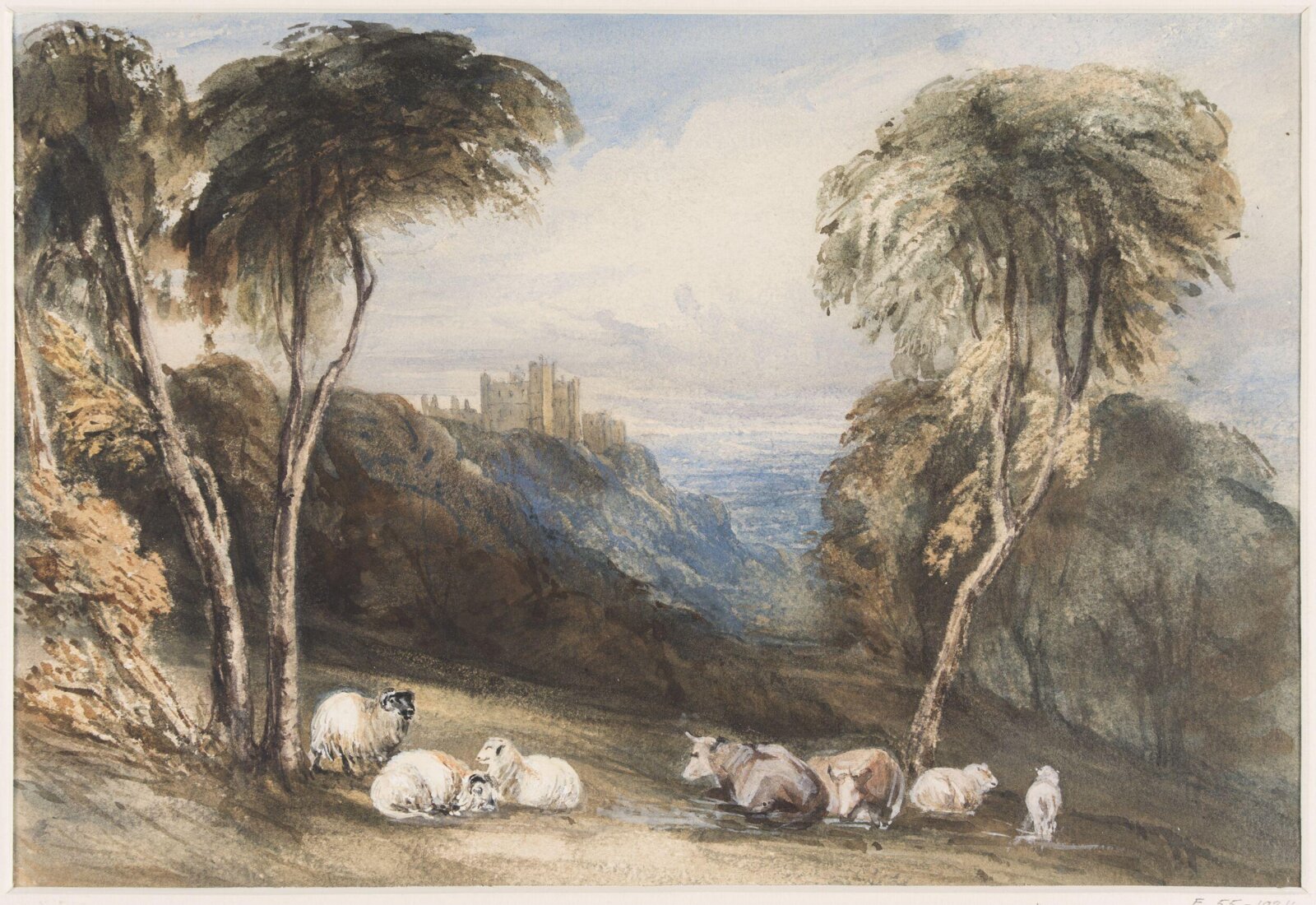 Watercolour drawing, Robert Hindmarsh Grundy, c.1840-1865