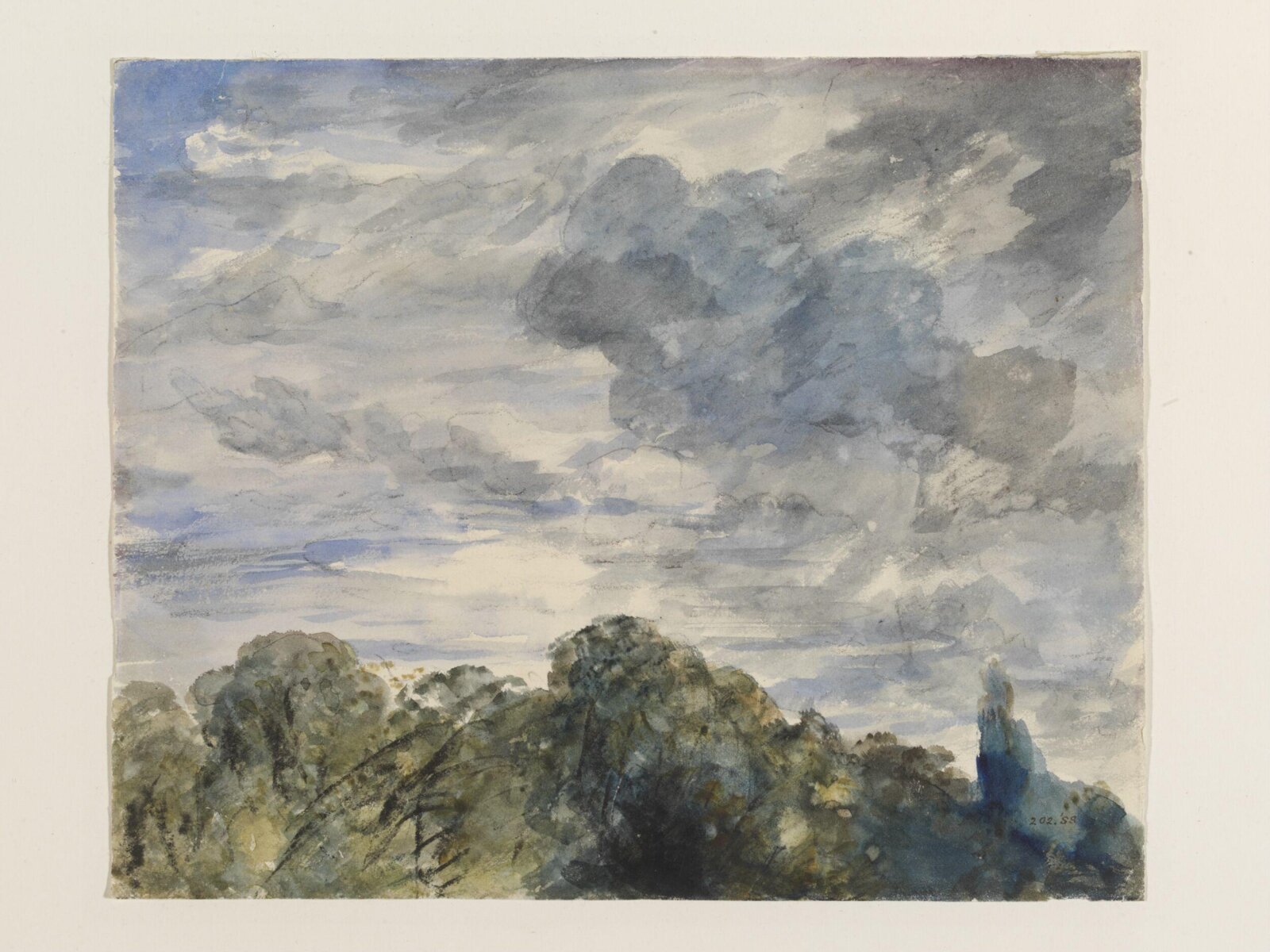 Study of sky effect, John Constable, 26/09/1833