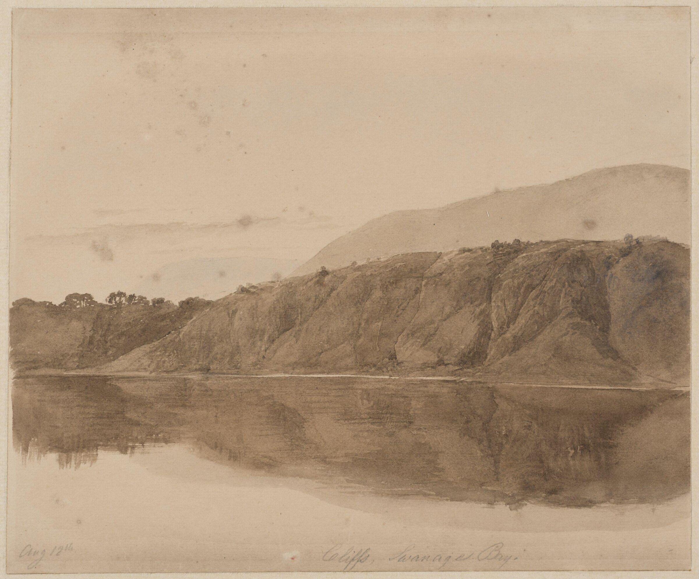 Cliffs, Swanage Bay, Henry George Alexander Holiday, 12 August 1857