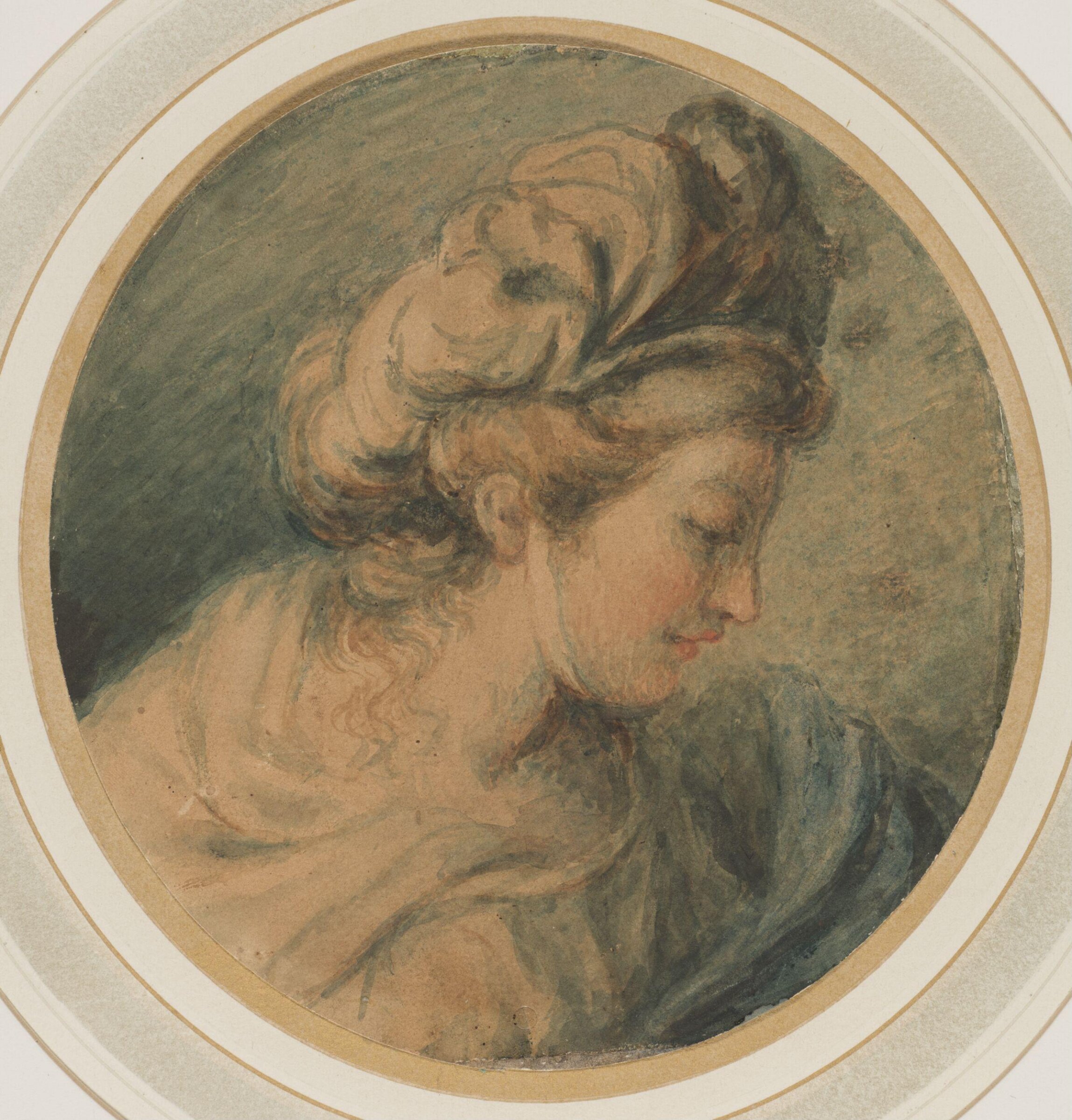 Head of a young woman in a turban, Prince Hoare, 1755 - 1834