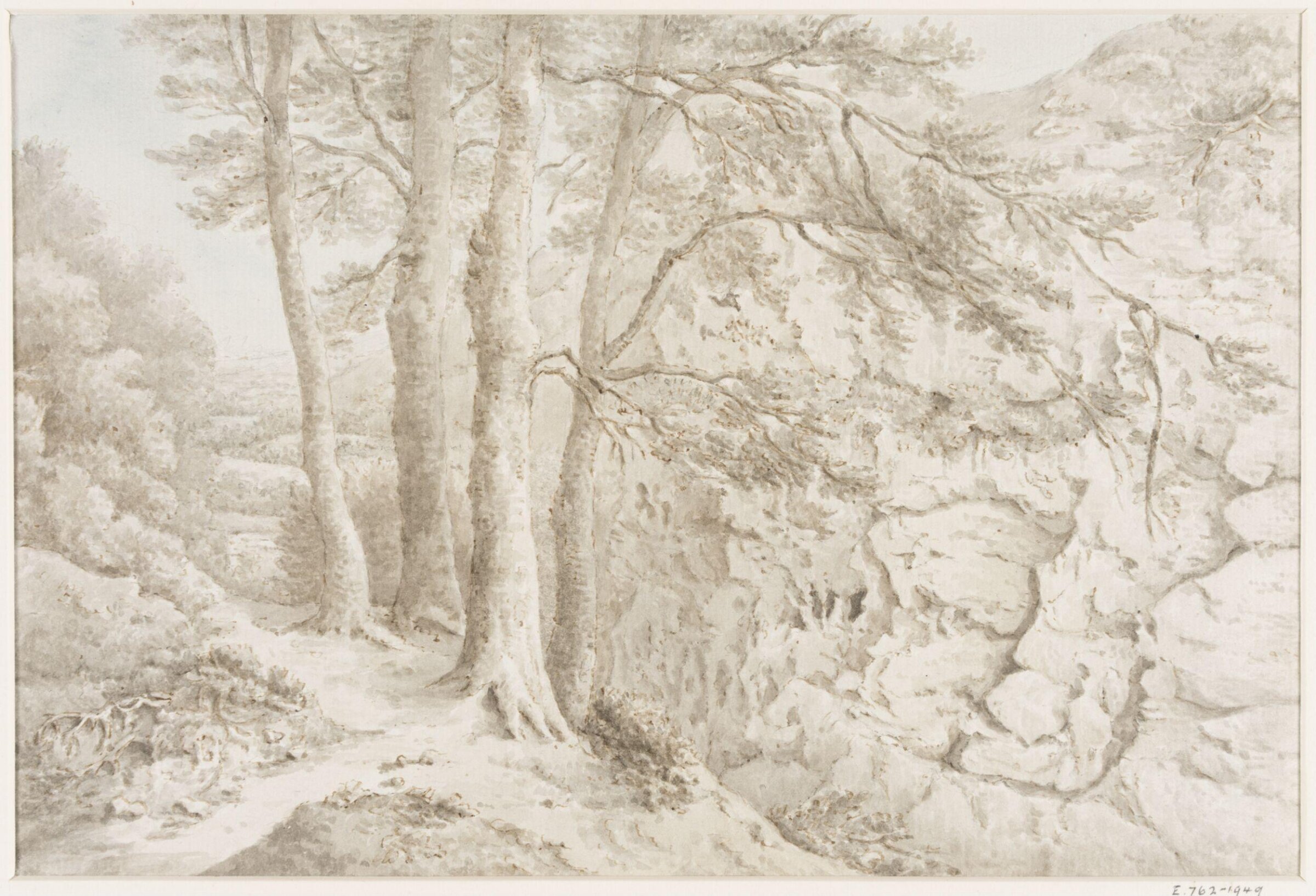Drawing of a narrow ravine, Howard, c.1780