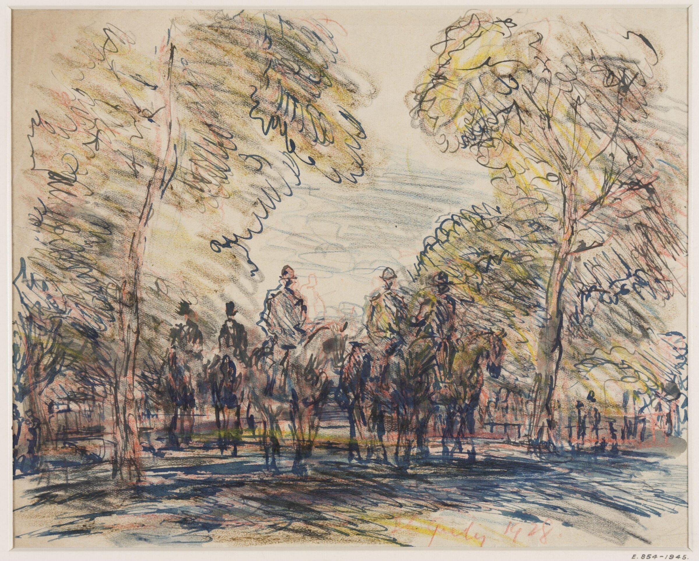 Riders in Rotten Row, Hyde Park, Gurnell Charles Jennis, 26 July 1928