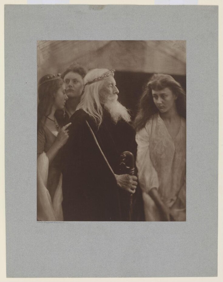King Lear allotting his kingdom to his three daughters top image