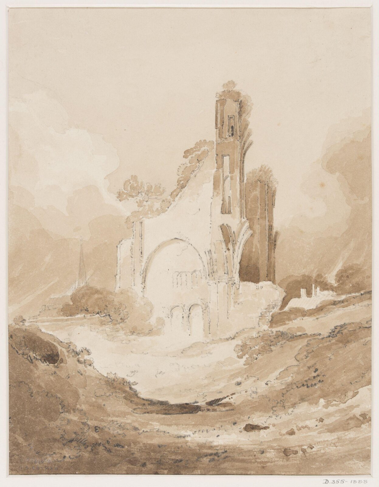Wenlock Priory, Salop, John Sell Cotman, 1802
