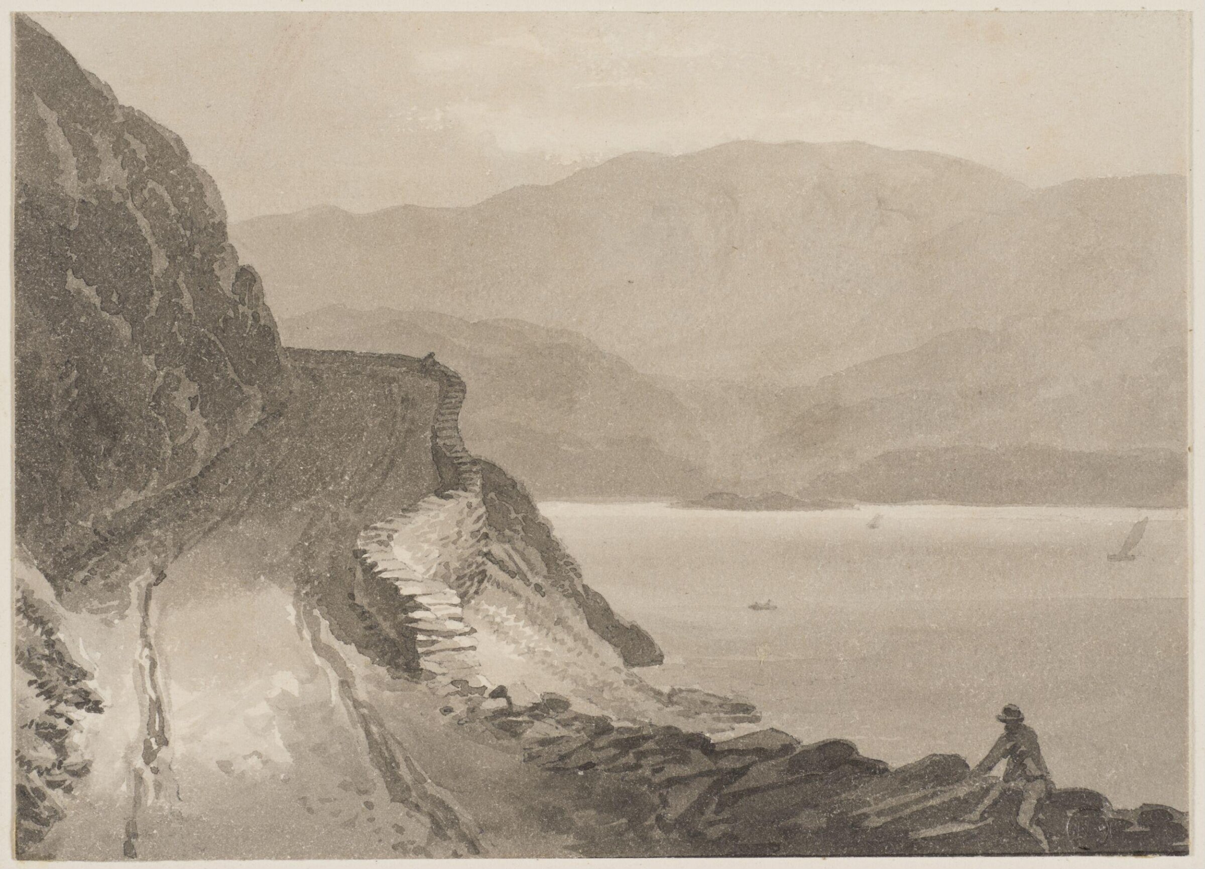 Landscape with lake and mountains, Marshall Craig, ca. 1788-1828