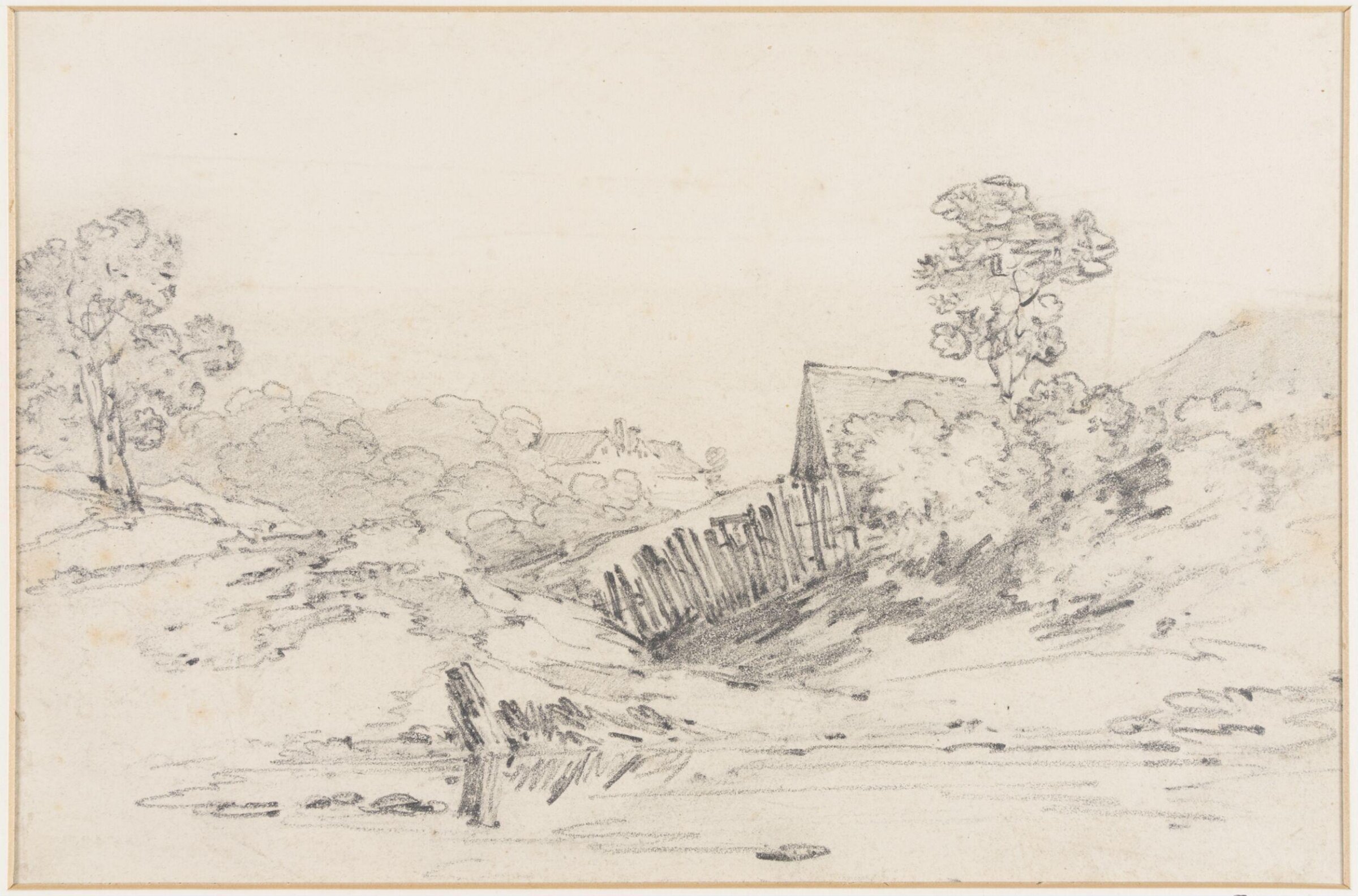 Cottage and landscape at Chirk, North Wales, Джон Селл Котман, ок. 1800–1842