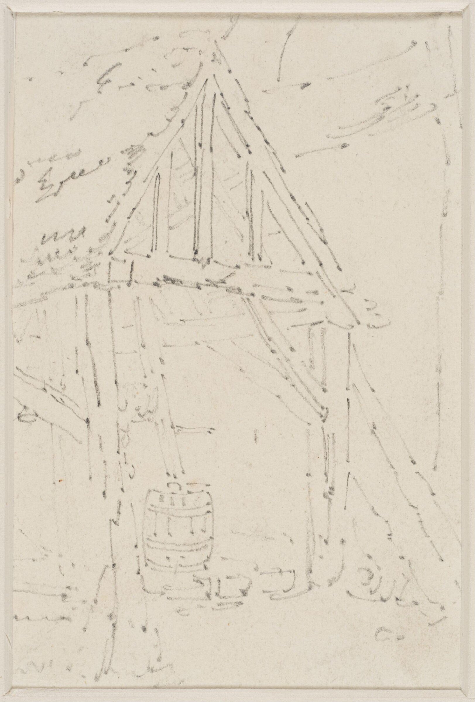Entrance to a wooden shed, John Sell Cotman, ca. 1800-42
