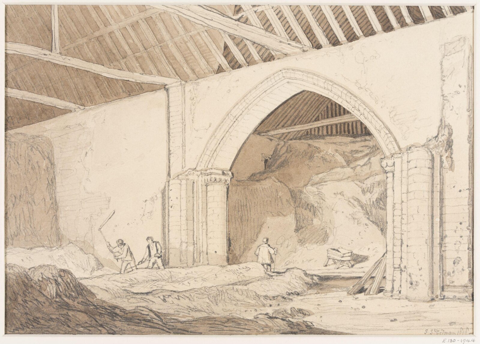 Barn at Thetford, Suffolk, John Sell Cotman, 1818