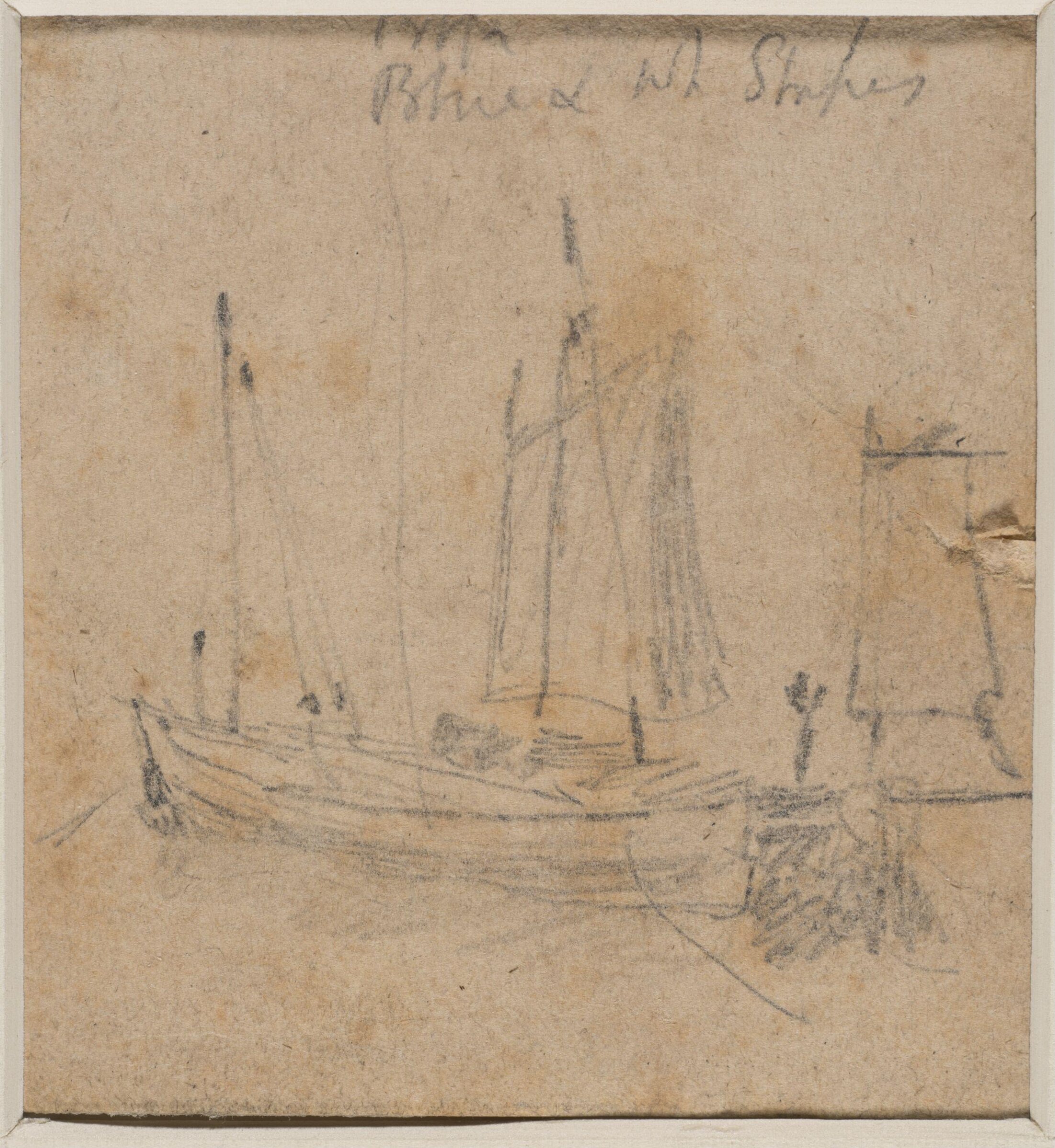 Sketch of fishing boats, Джон Селл Котман, ок. 1800–1842