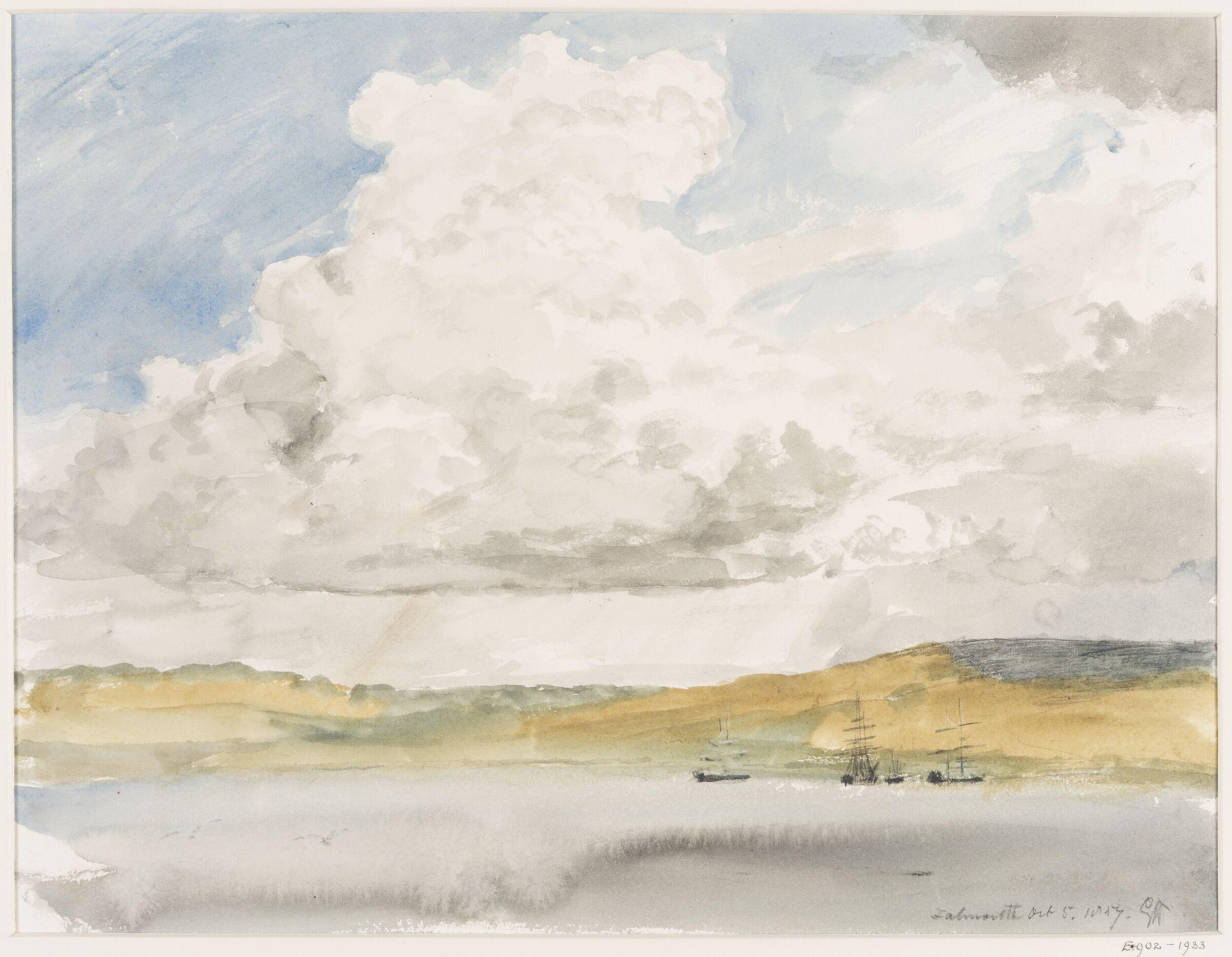 Falmouth Oct 5, 1857, George Hayter, 5 October 1857