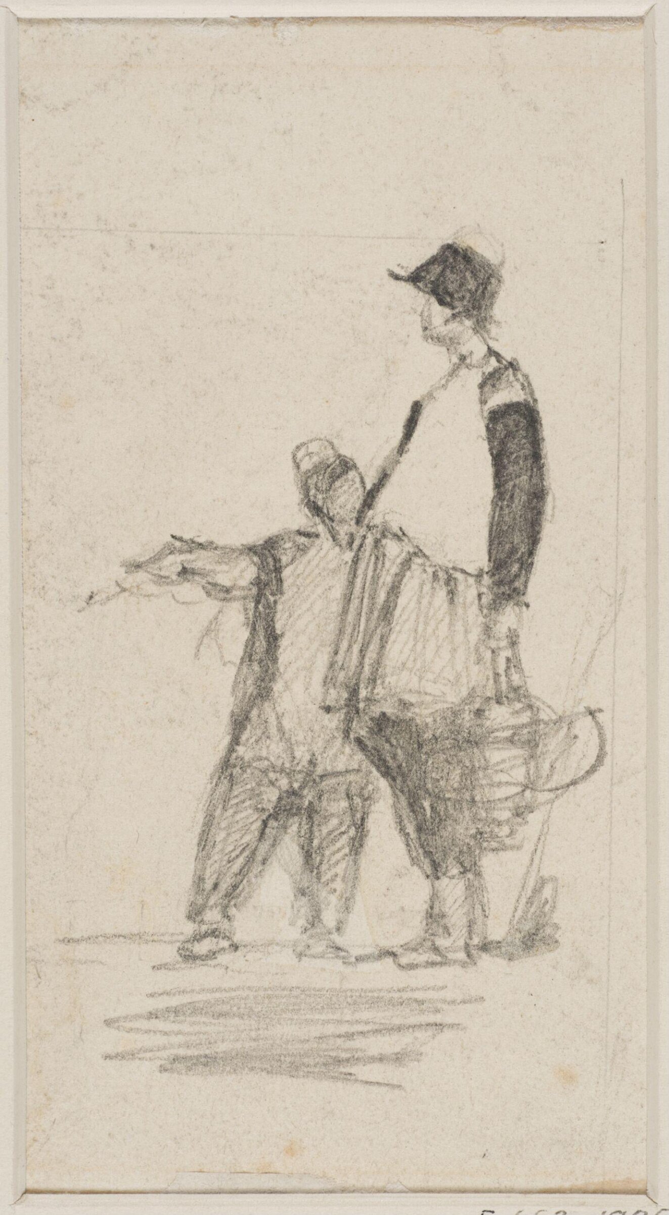 A man carrying a basket and a boy, Джон Селл Котман, ок. 1800–1842