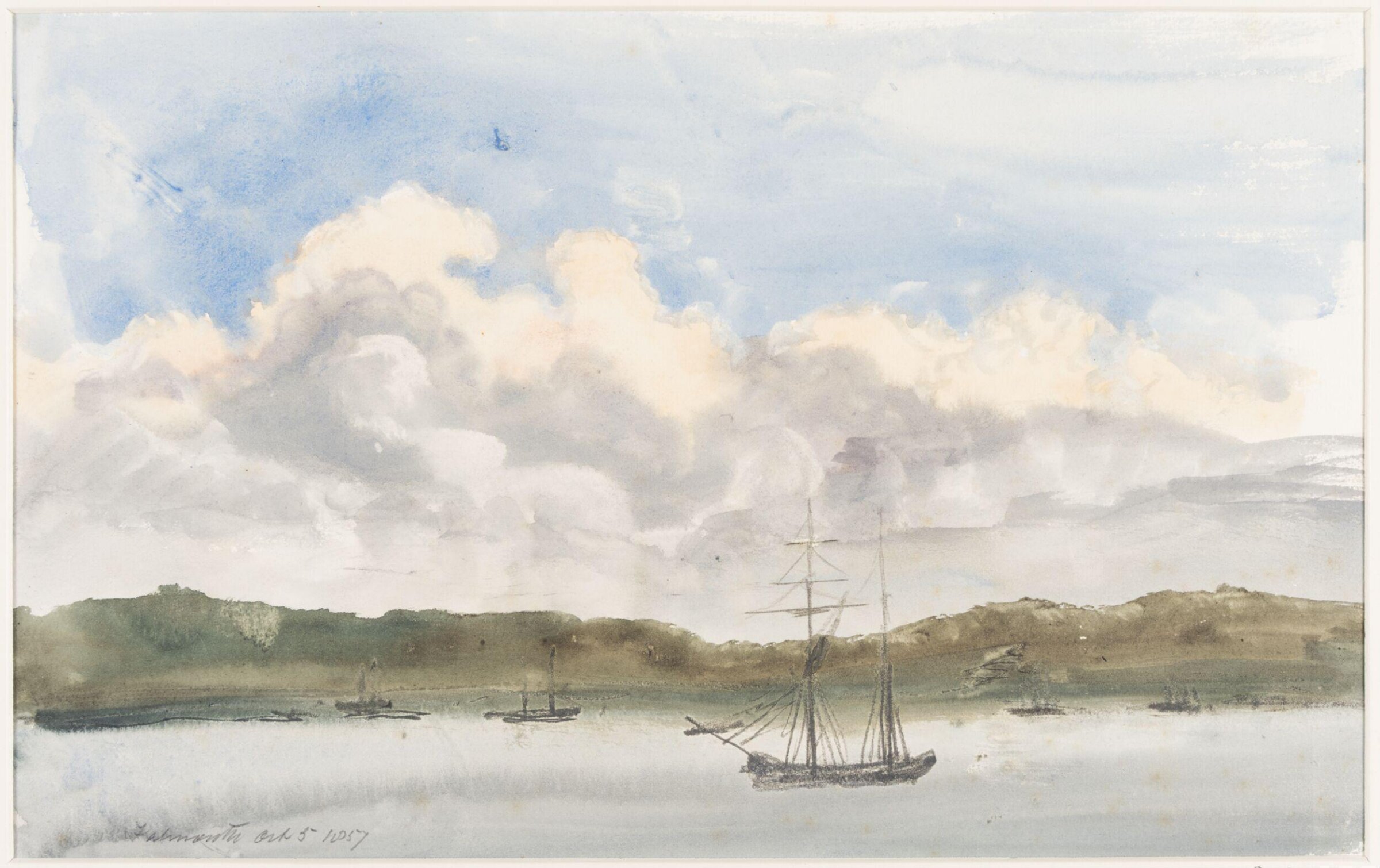 Falmouth Oct 5, 1857, George Hayter, 5 October 1857