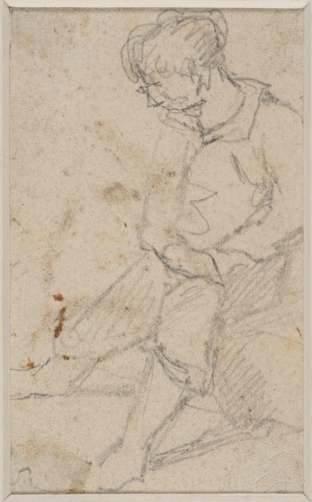A bare-footed boy seated, John Sell Cotman, ca. 1800-42