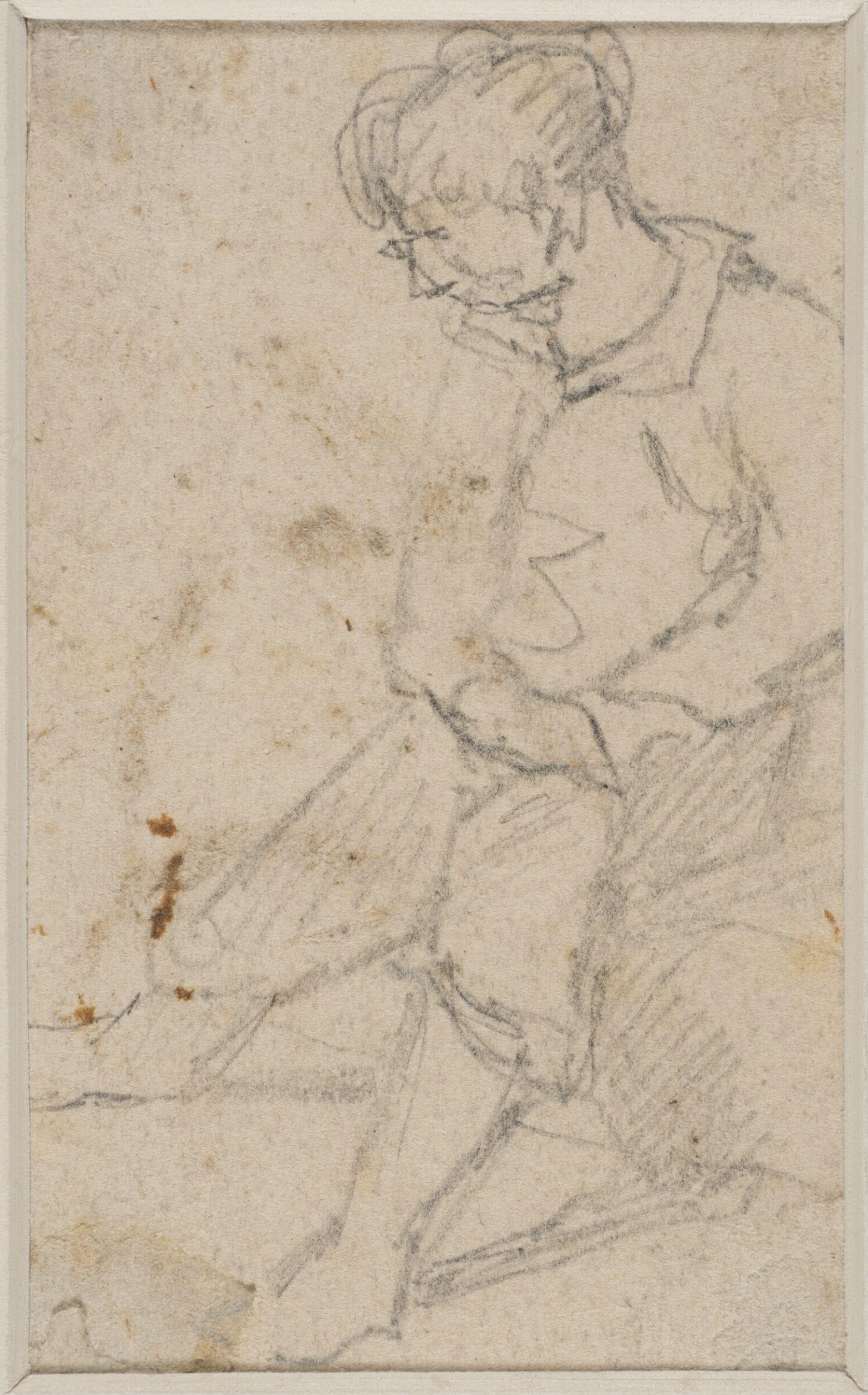A bare-footed boy seated, Джон Селл Котман, ок. 1800–1842