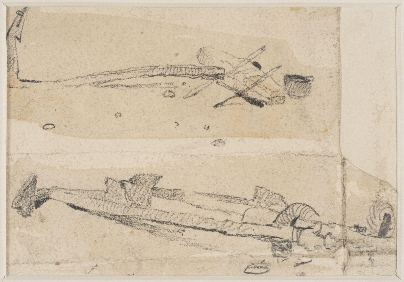 Anchors lying on the sand, John Sell Cotman, ca. 1800-42