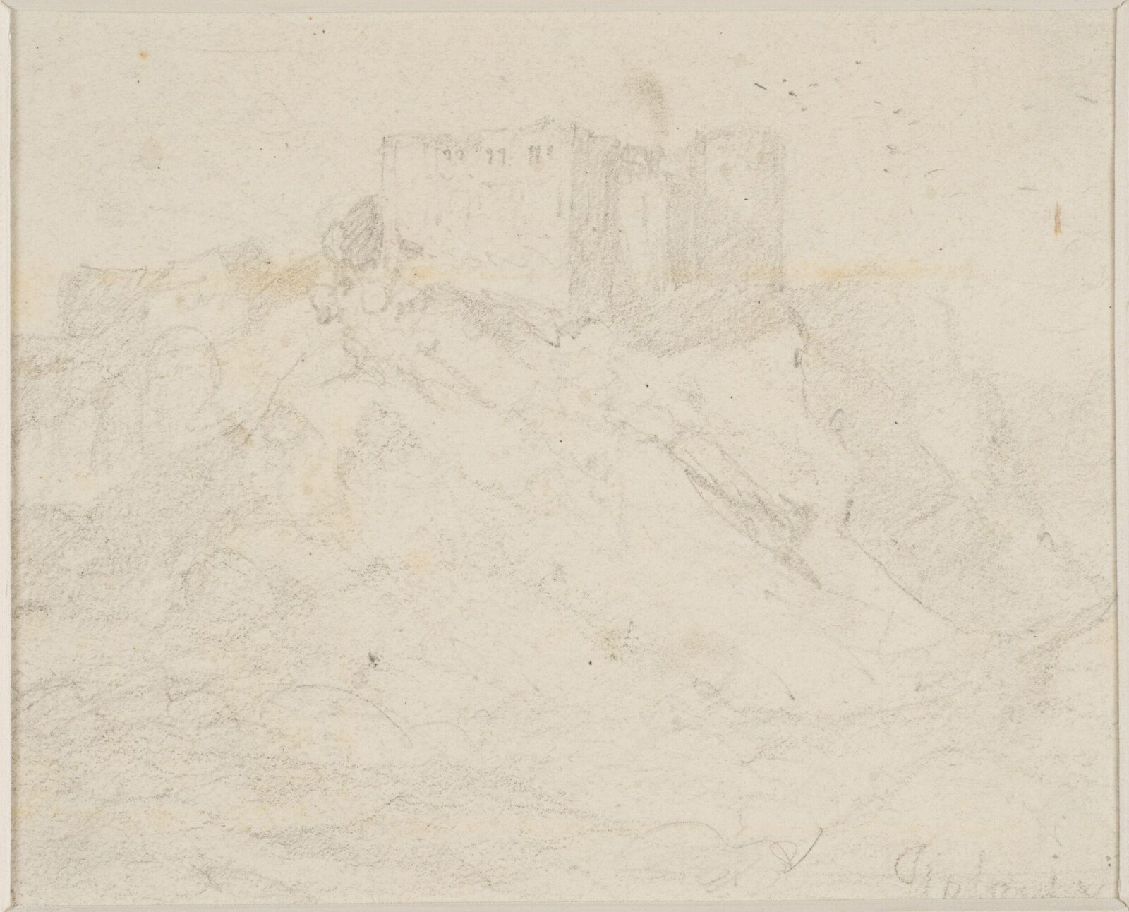 Castle on a rocky hill, John Sell Cotman, ca. 1800-42