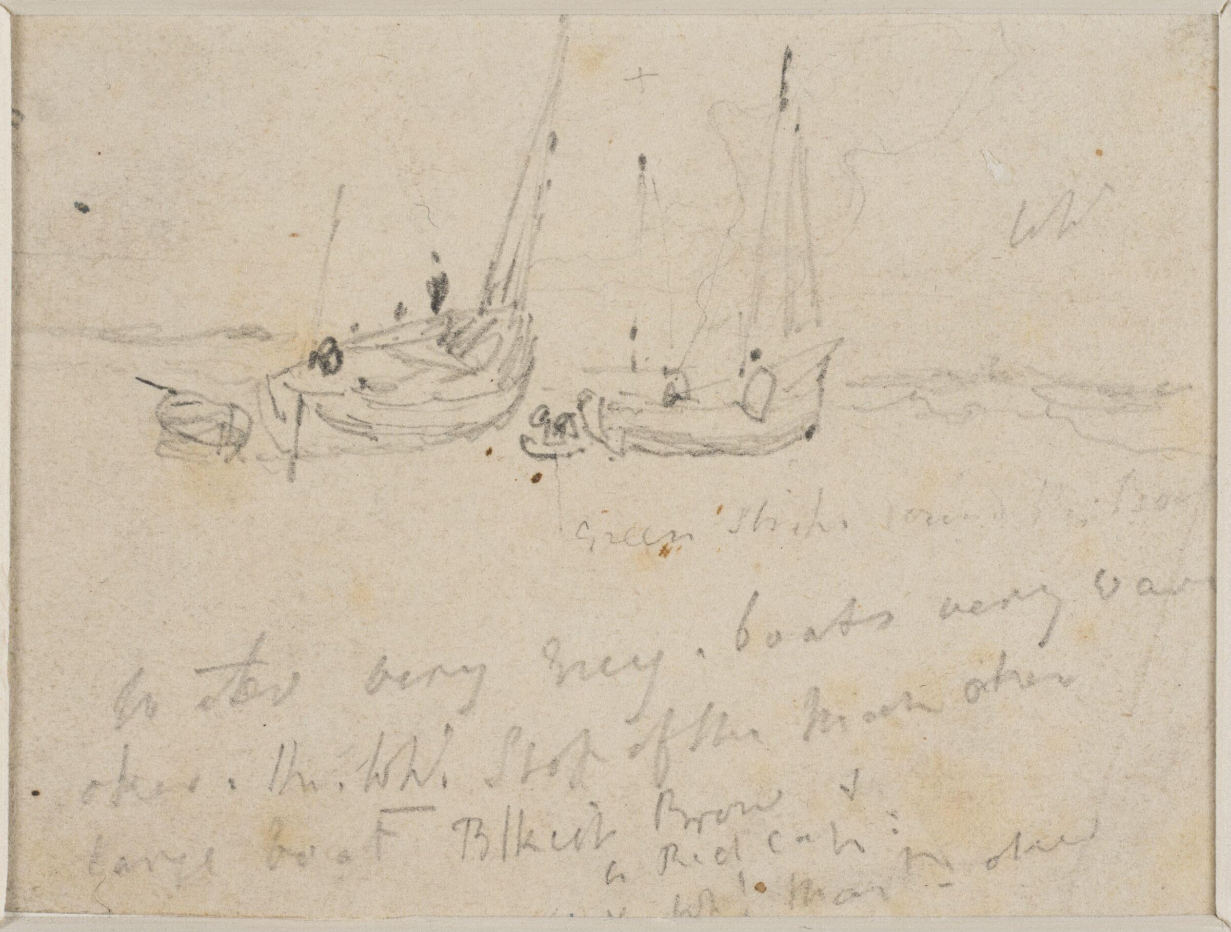 Sketch of fishing boats, Джон Селл Котман, ок. 1800–1842